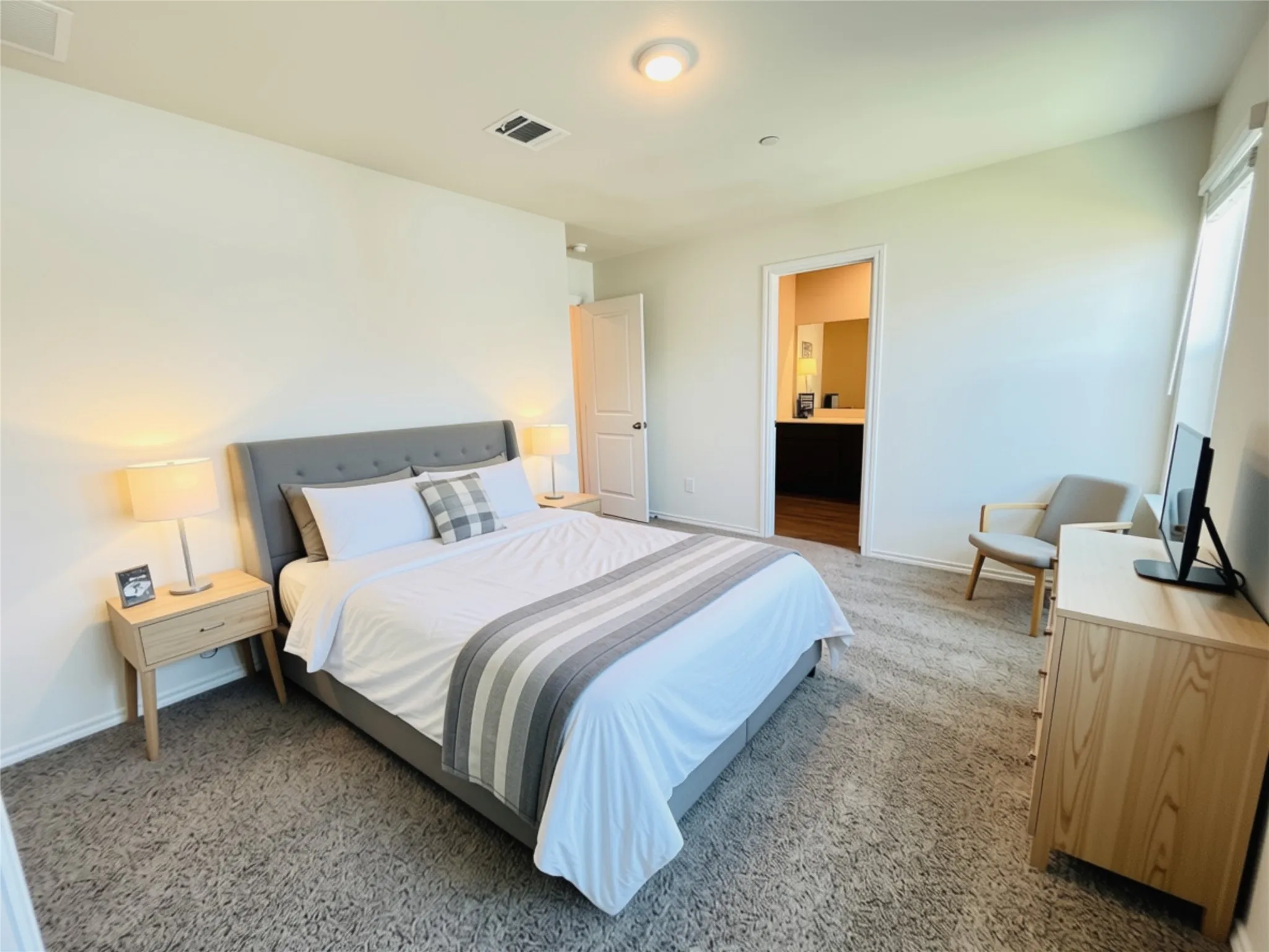 Virtually Staged Primary Bedroom