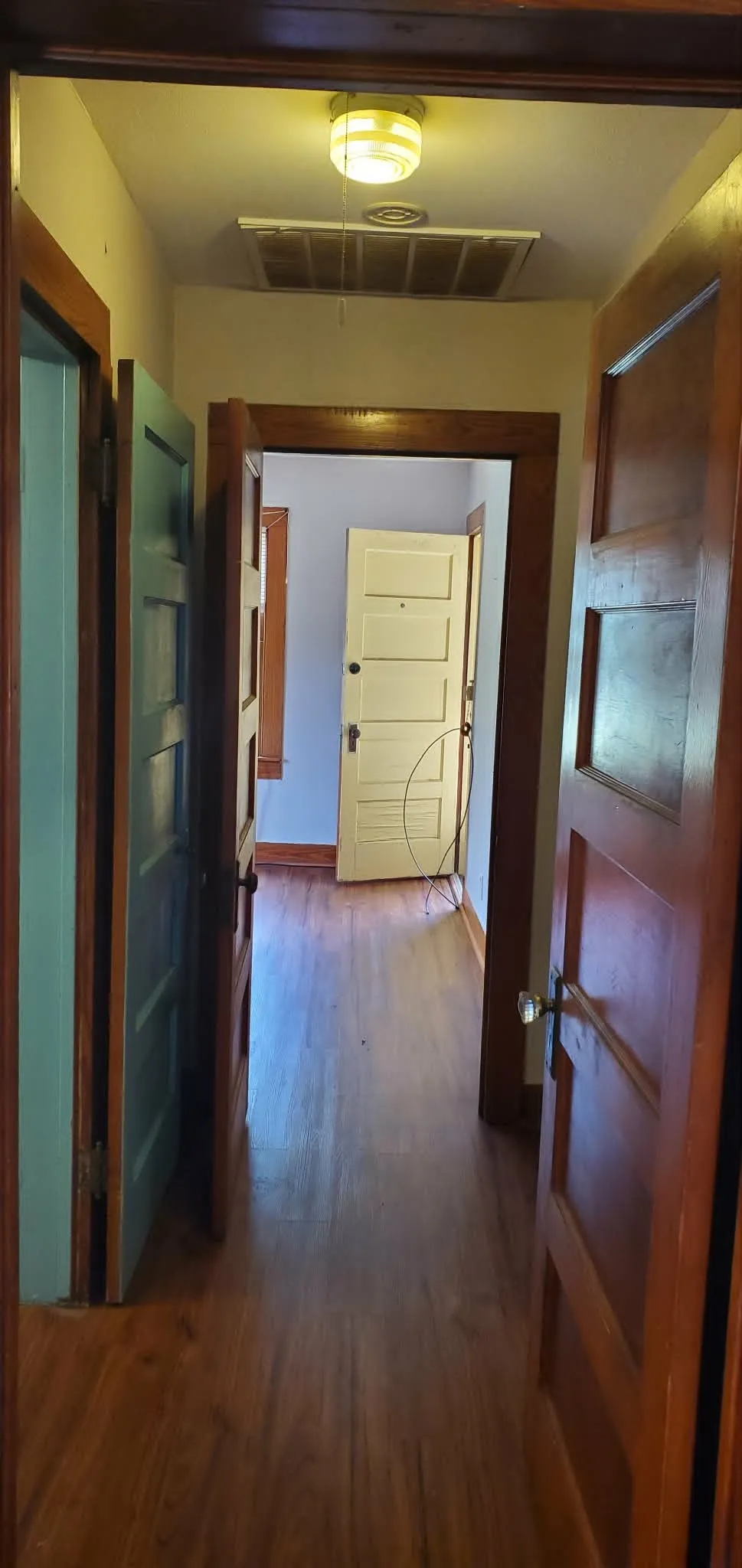 Hallway with beautiful wood trim