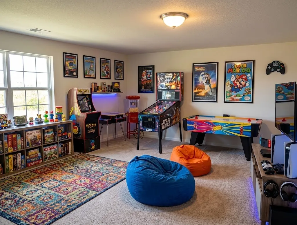 Virtually Staged Game Room