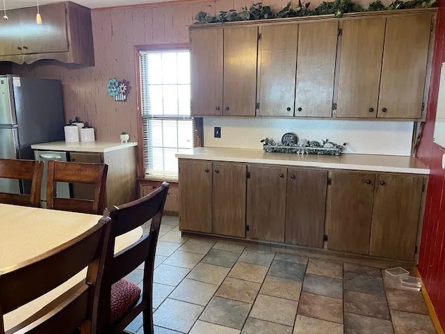ample counter space and cabinets