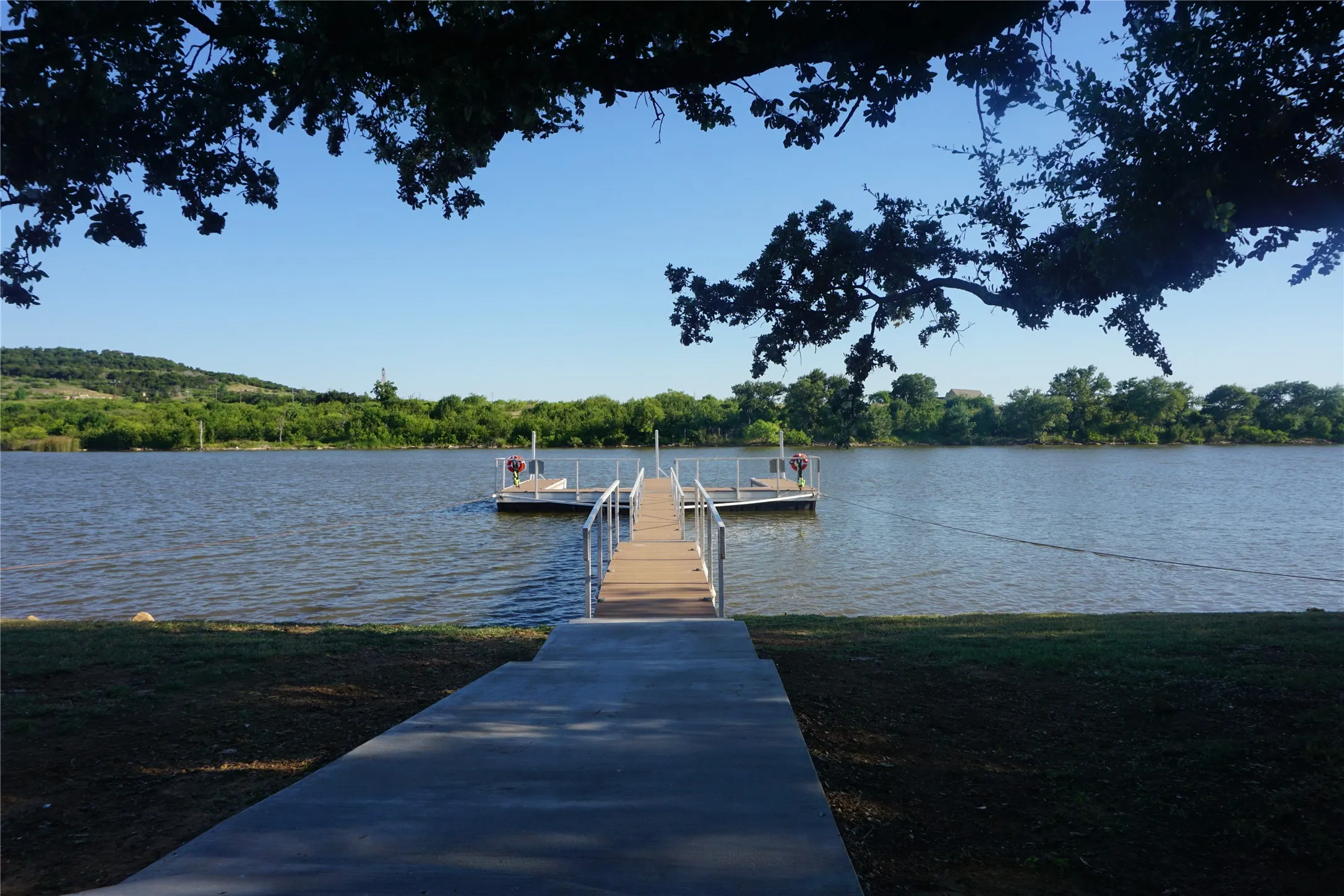 Community dock is perfect for fishing and securing your watercrsaft.