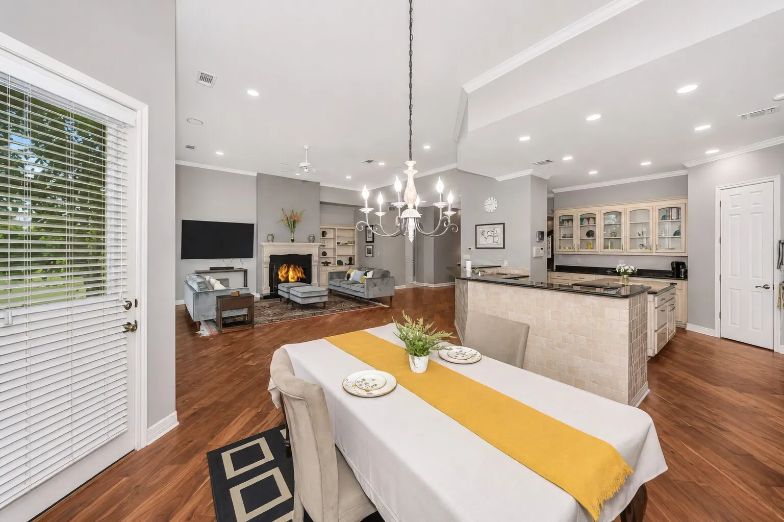Dining area by the kitchen enjoy breakfast with gorgeous views of the water.