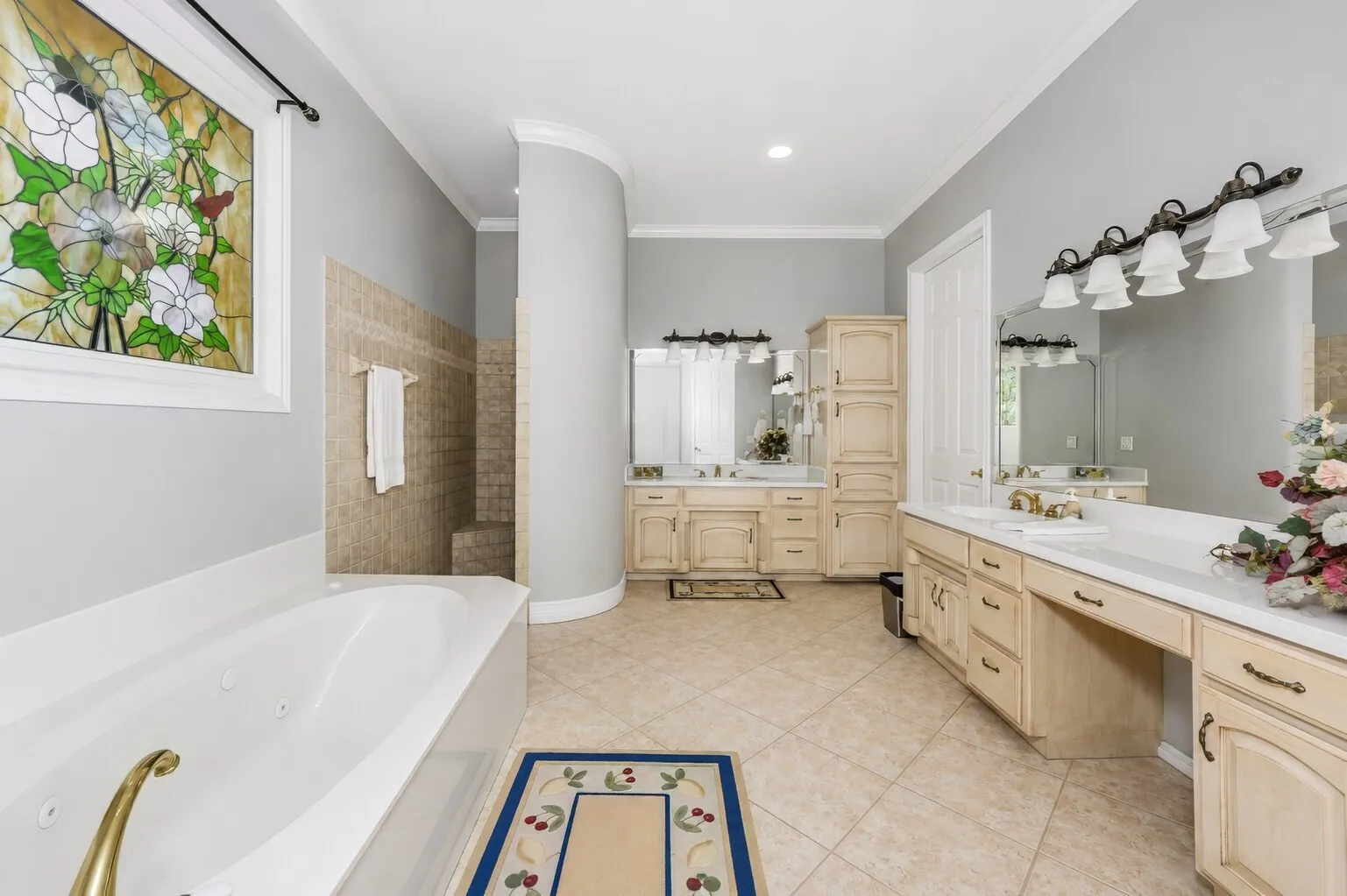 Primary ensuite bath one on first level.