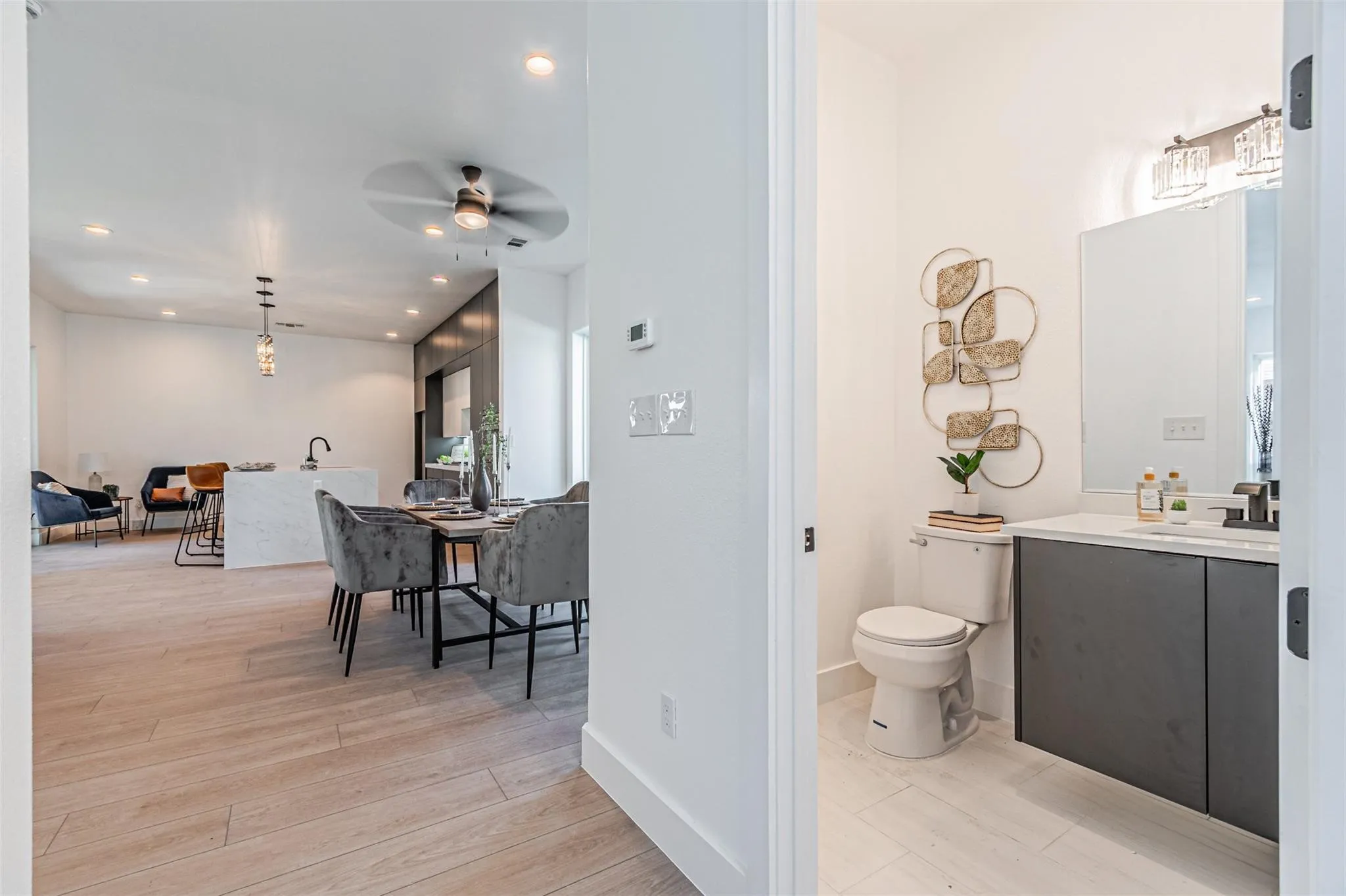 Powder Room Off Entry Area
