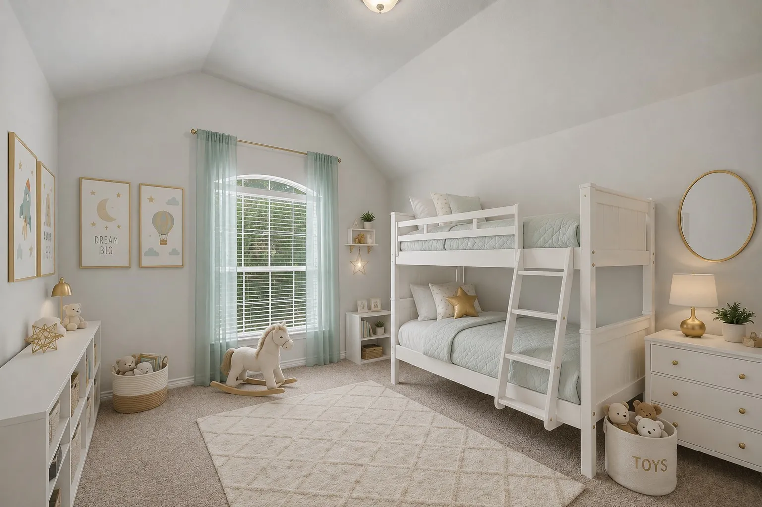 Bedroom #1 upstairs - virtually staged