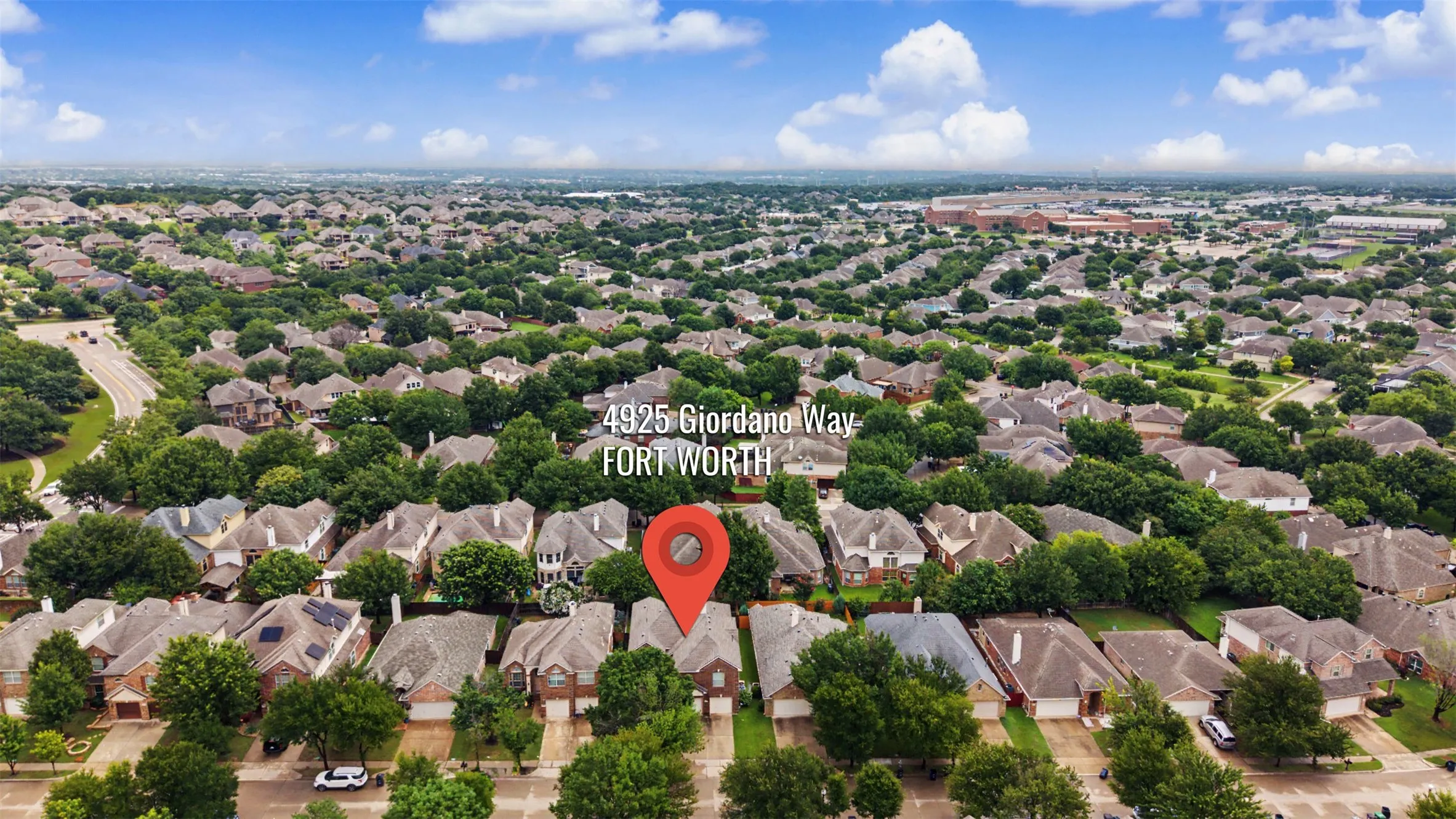 Aerial view - house location