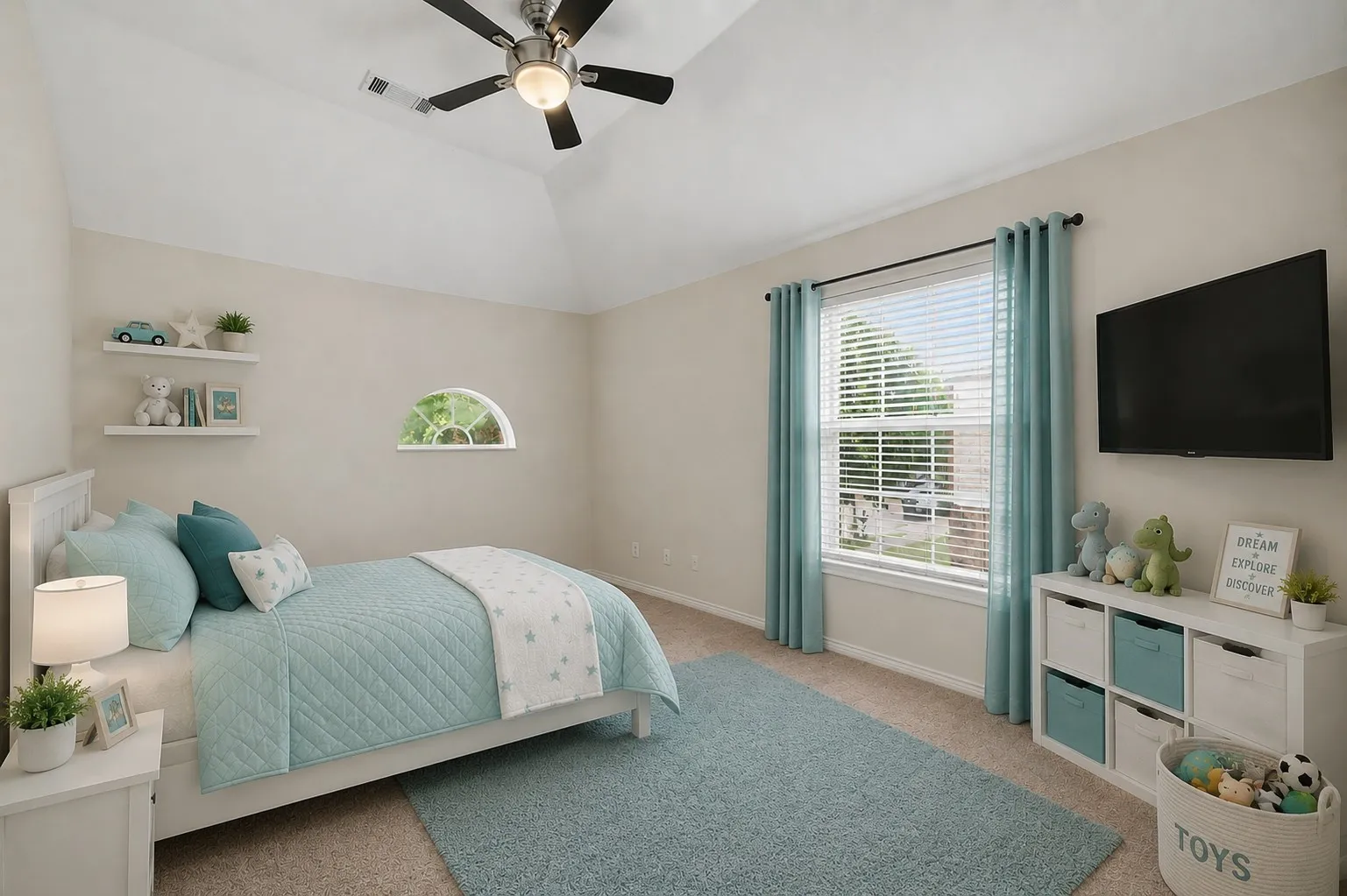 Bedroom #3 upstairs - virtually staged