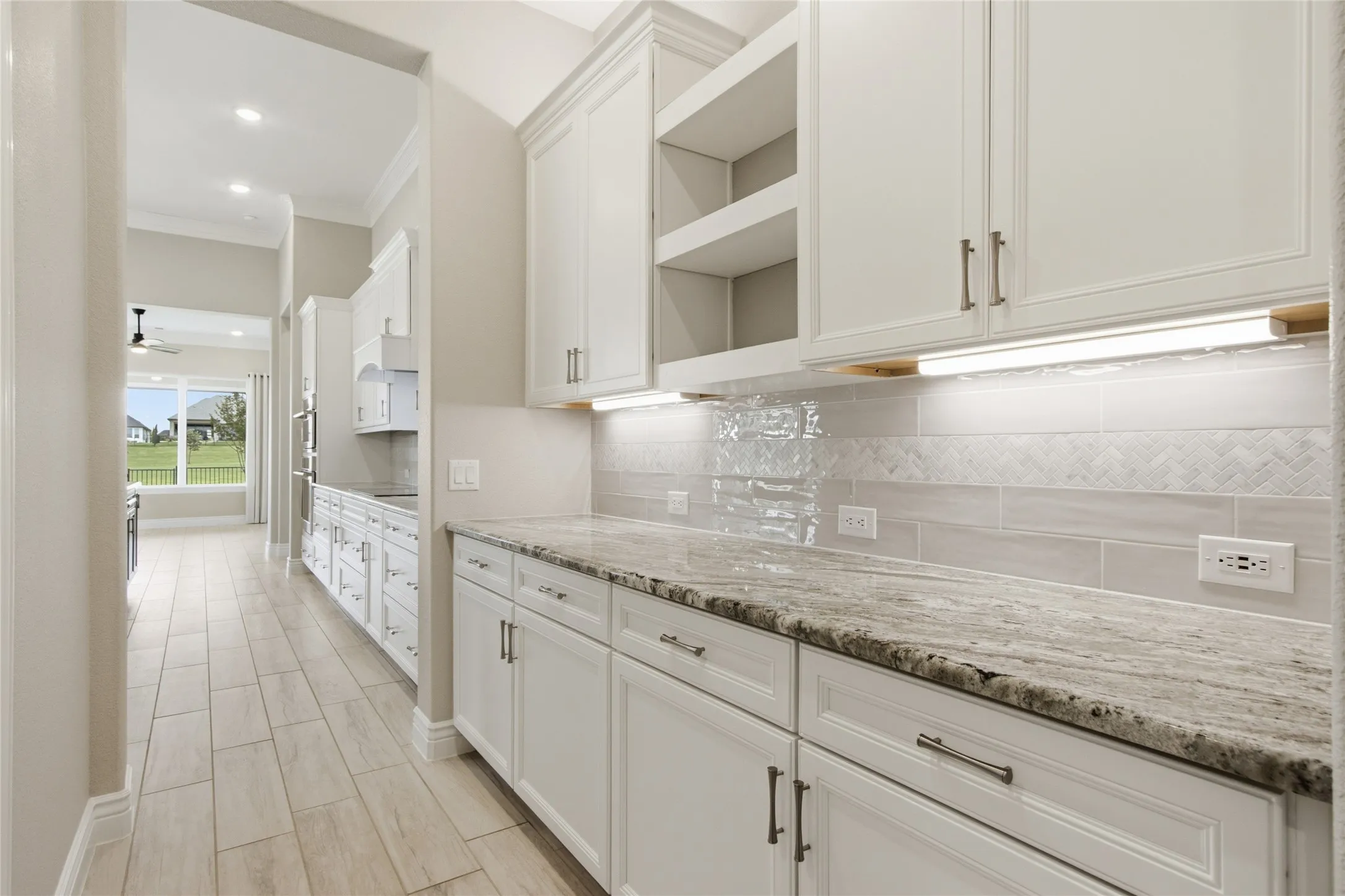 Butlers pantry provides exceptional storage for kitchen and entertaining items