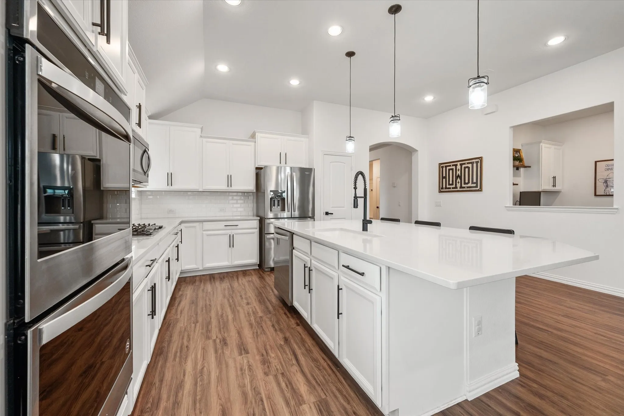 Kitchen with double ovens