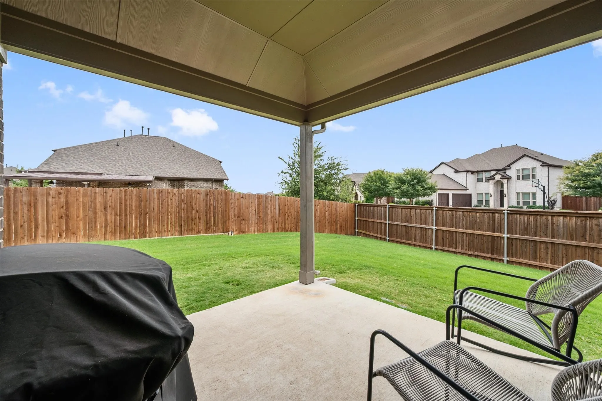 Covered back patio