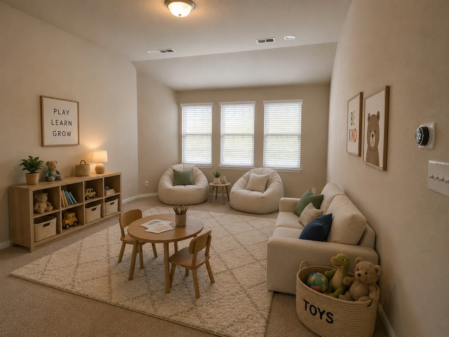 Upstairs living area