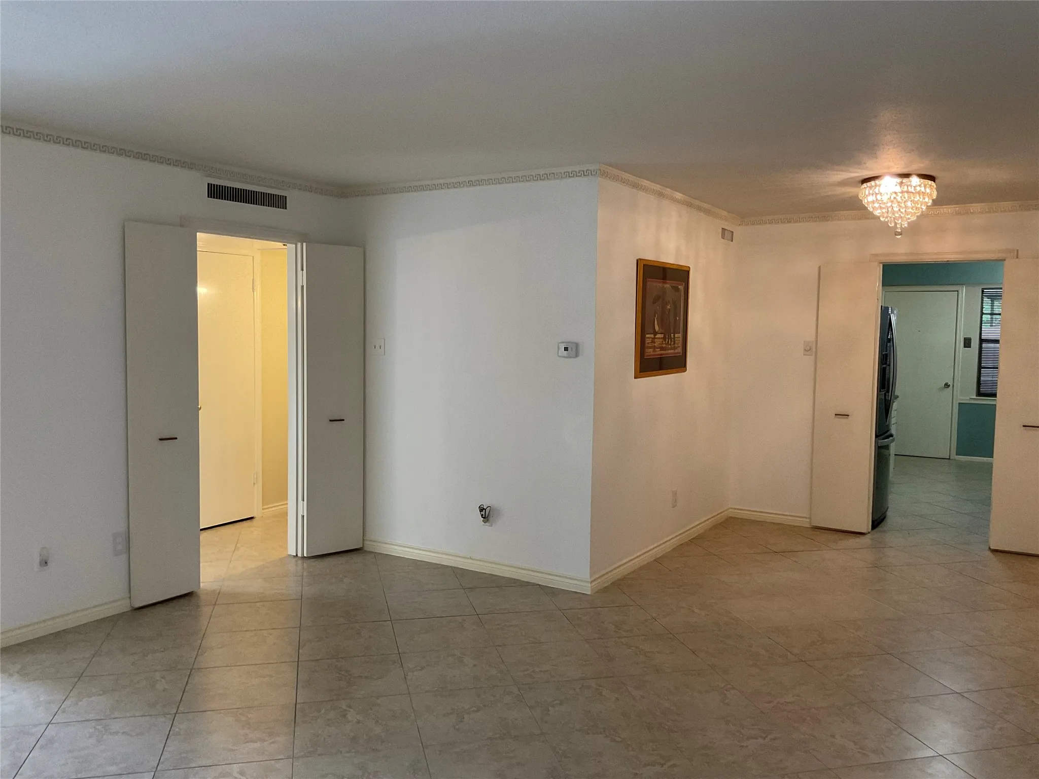 Spacious living area with flex space for dining or computer/office space