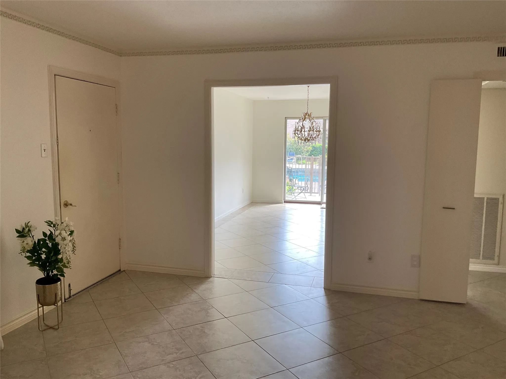 Living area and second living/dining area