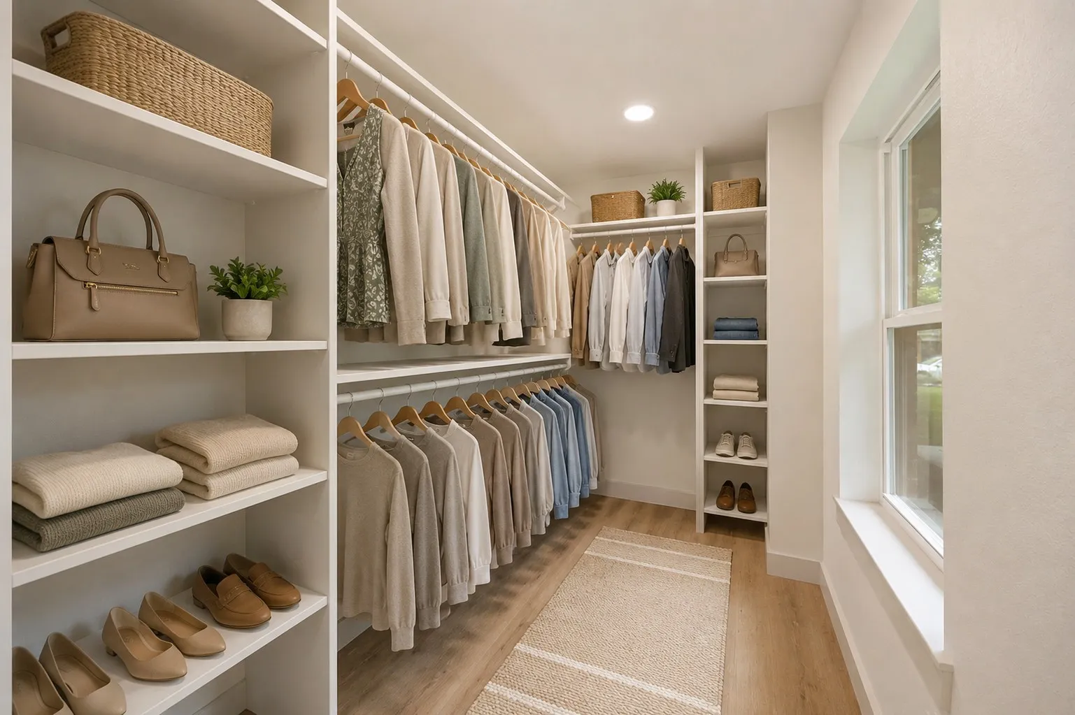 Primary Closet Virtually Stage