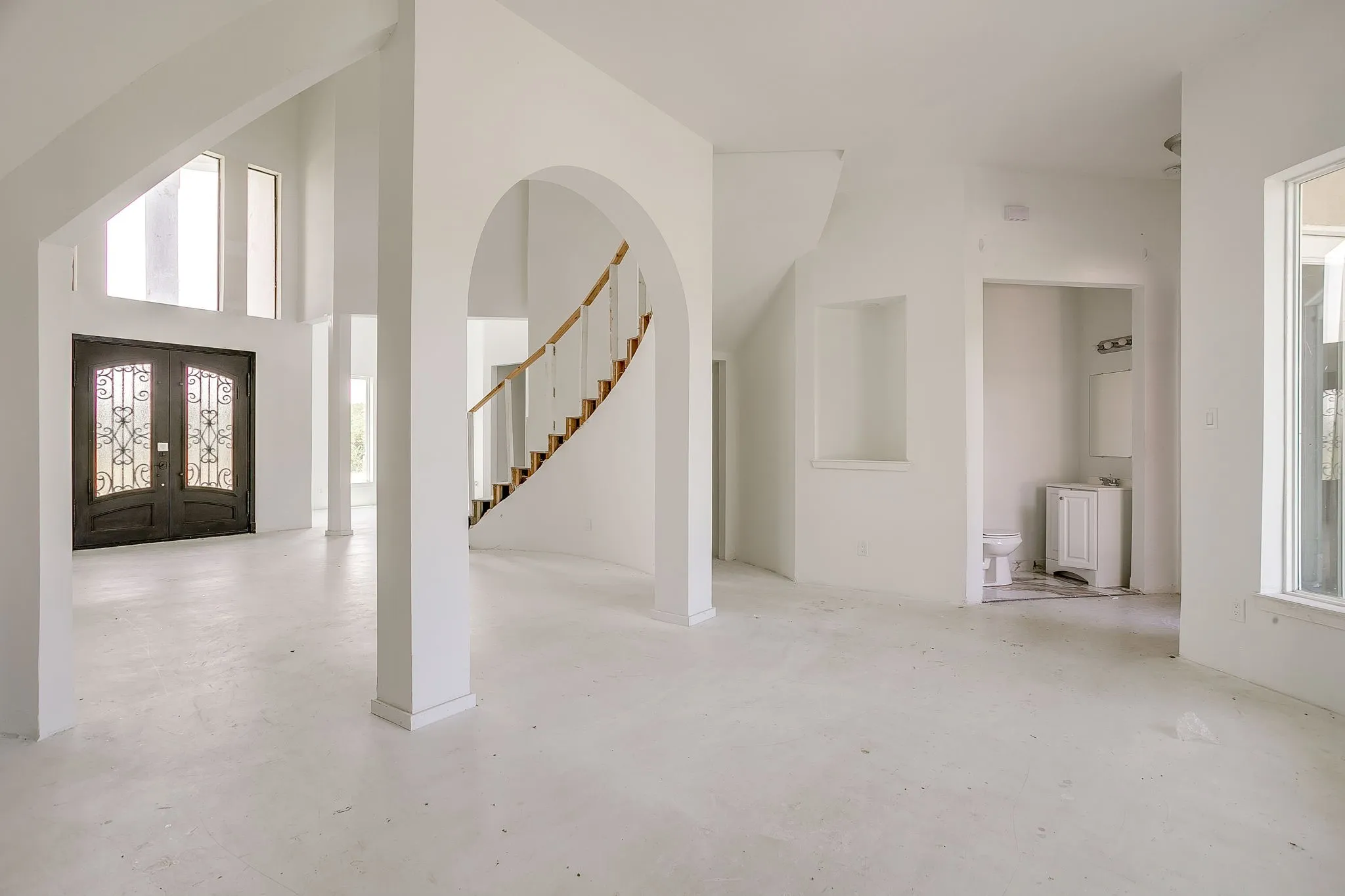No flooring