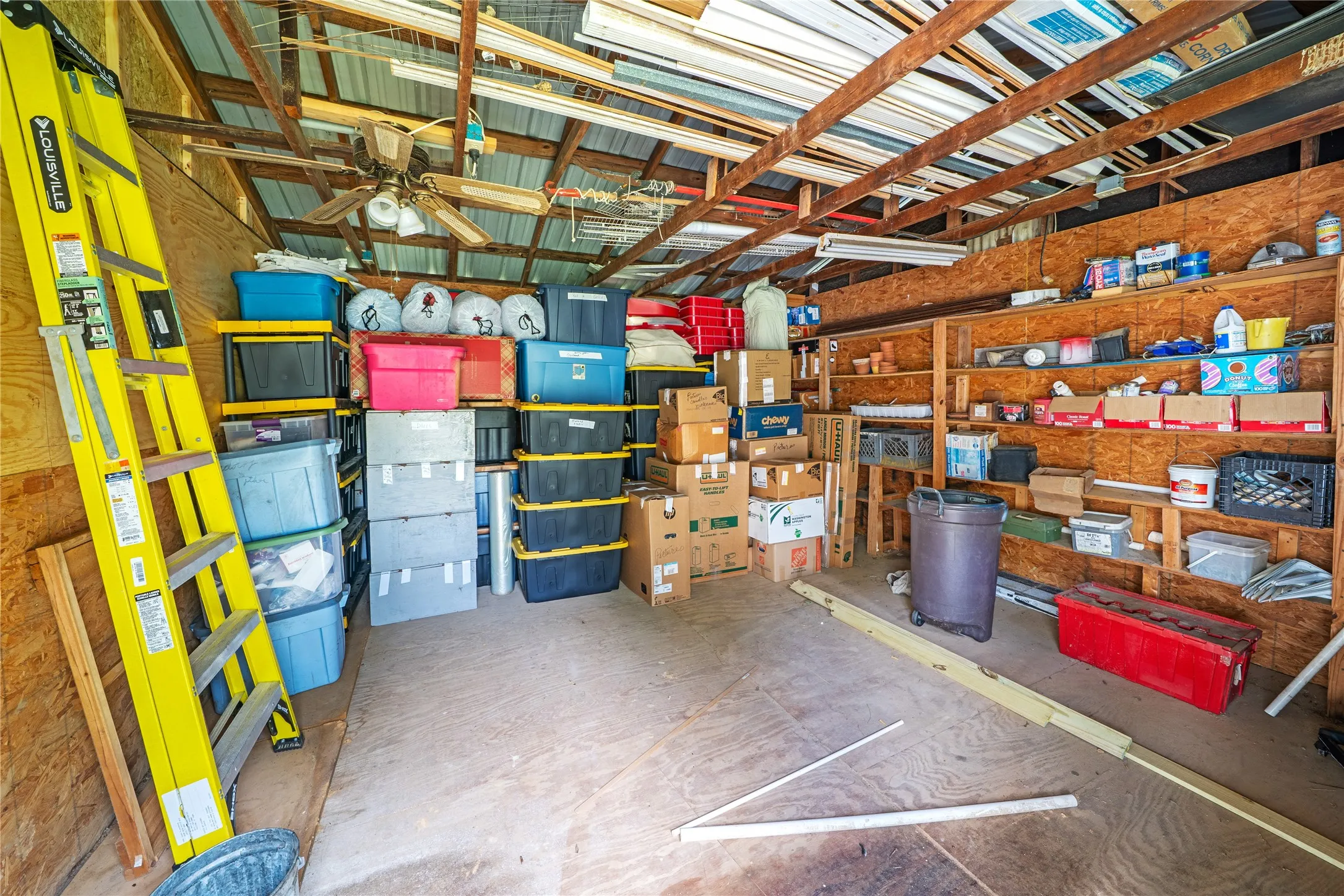 Storage building with cottage