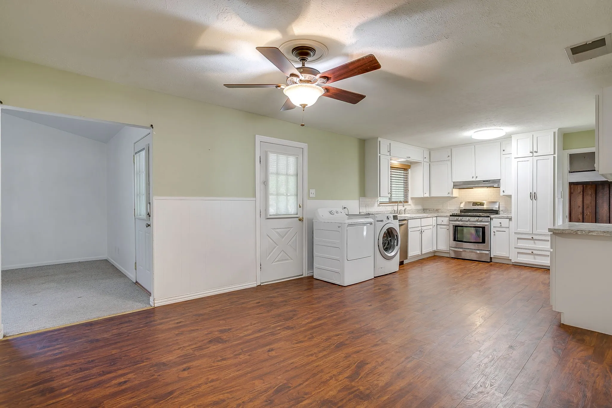 Dining & kitchen areas.