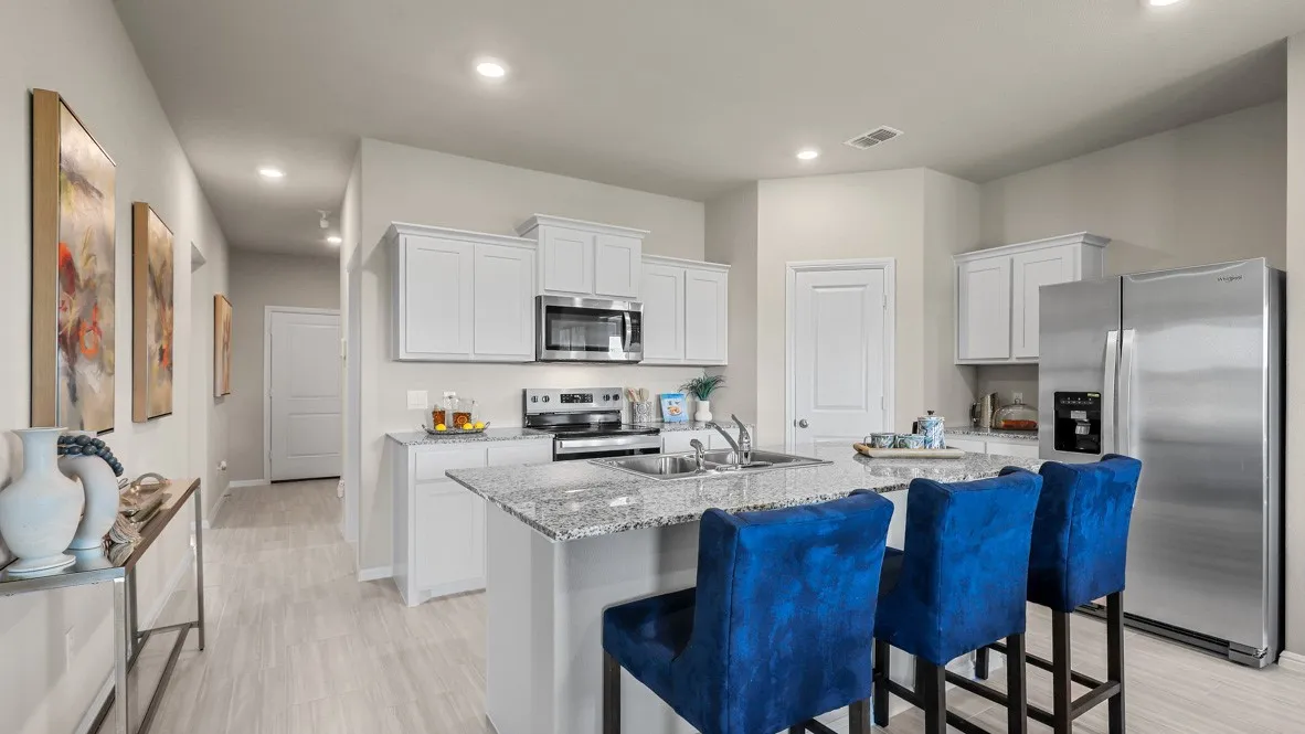 Kitchen - All Home and community information, including pricing, included features, terms, availability and amenities, are subject to change at any time without notice or obligation. All Drawings, pictures, photographs, video, square footages, floor plans, elevations, features, colors and sizes are approximate for illustration purposes only and will vary from the homes as built.
