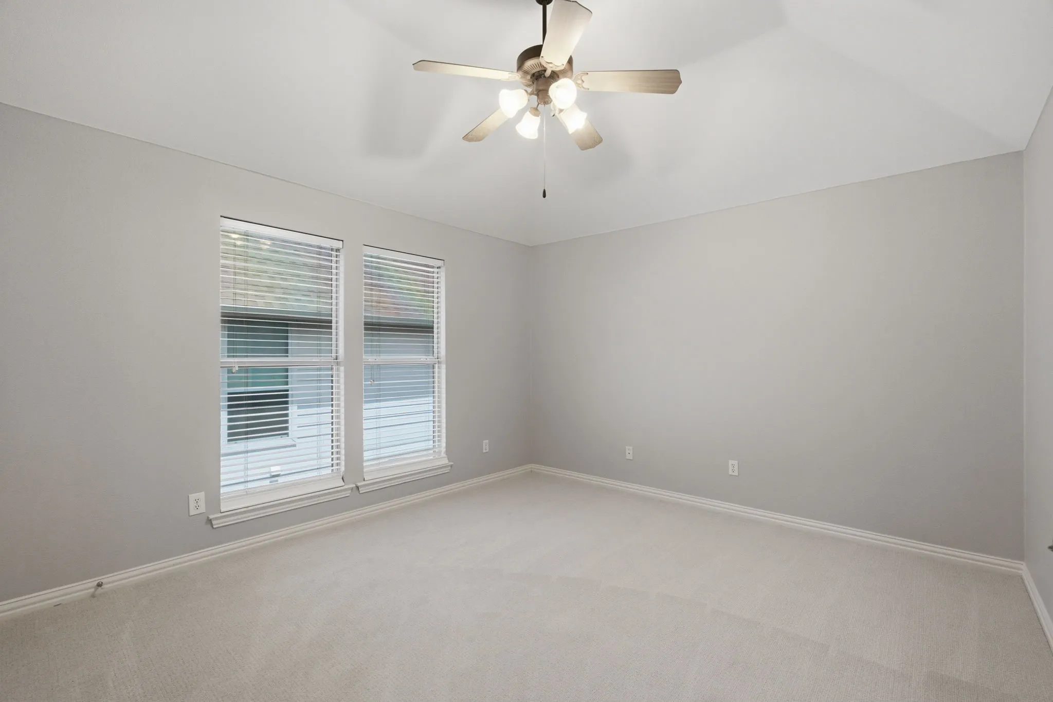 A third large upstairs secondary bedroom connected to the Jack & Jill bathroom