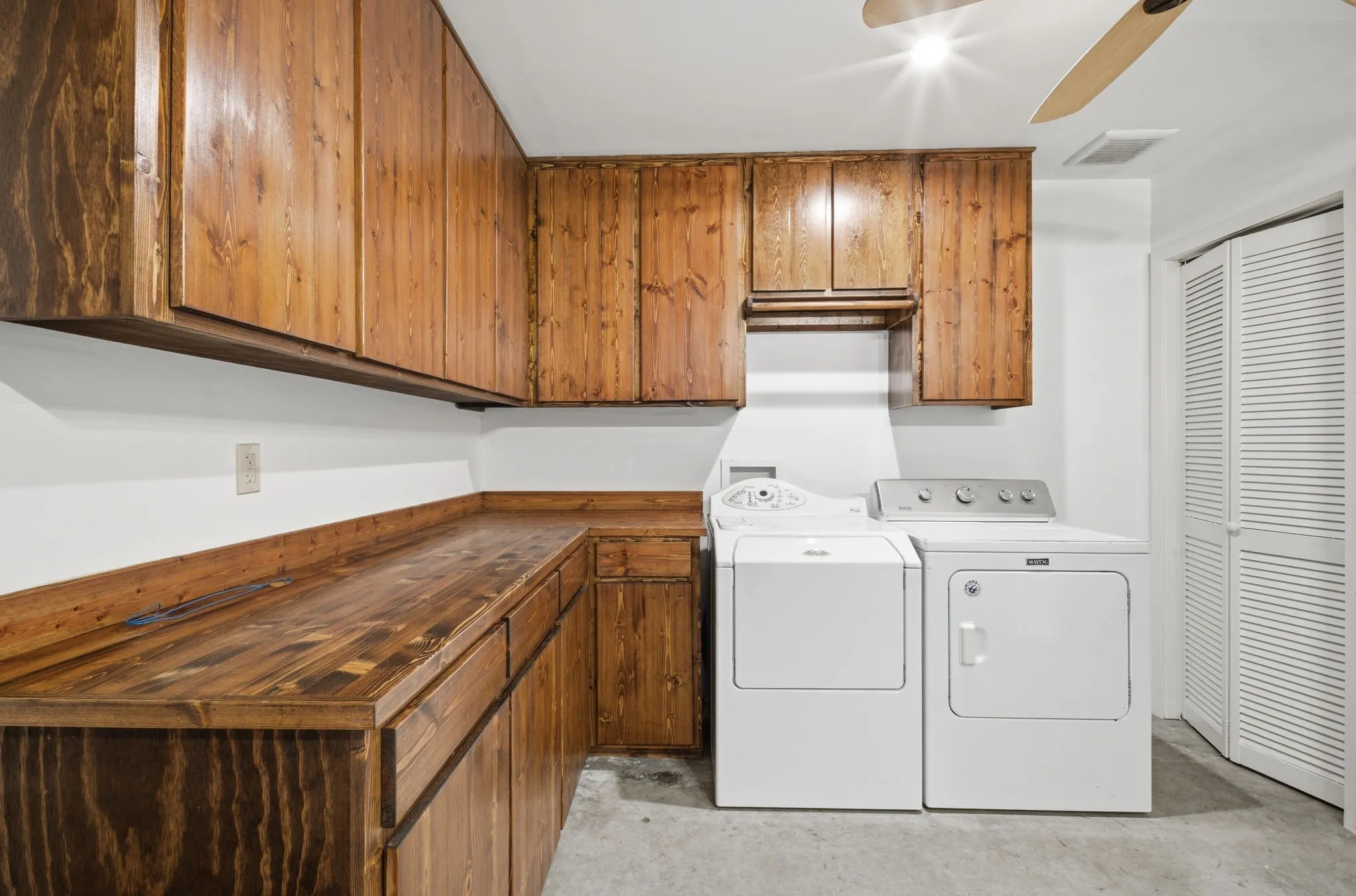 Workshop living space, combo utility and bathroom