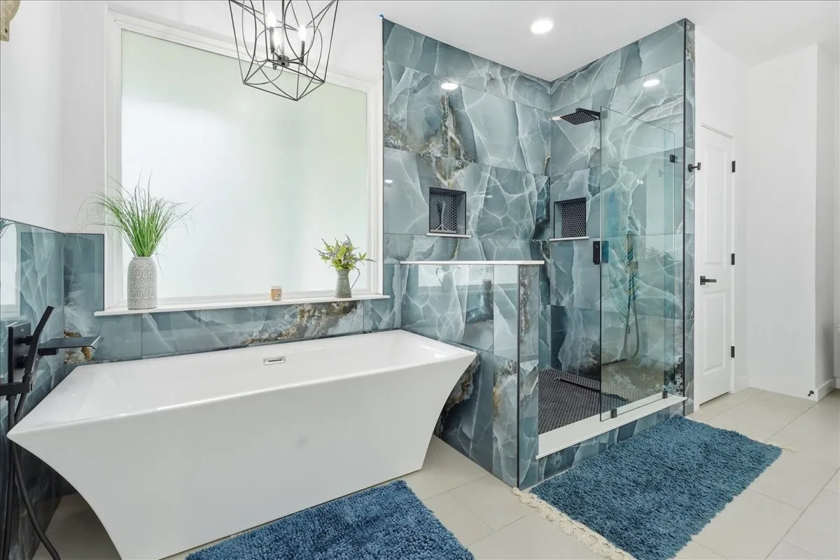 Spa-like Bath with Soaking Tub and Separate Shower