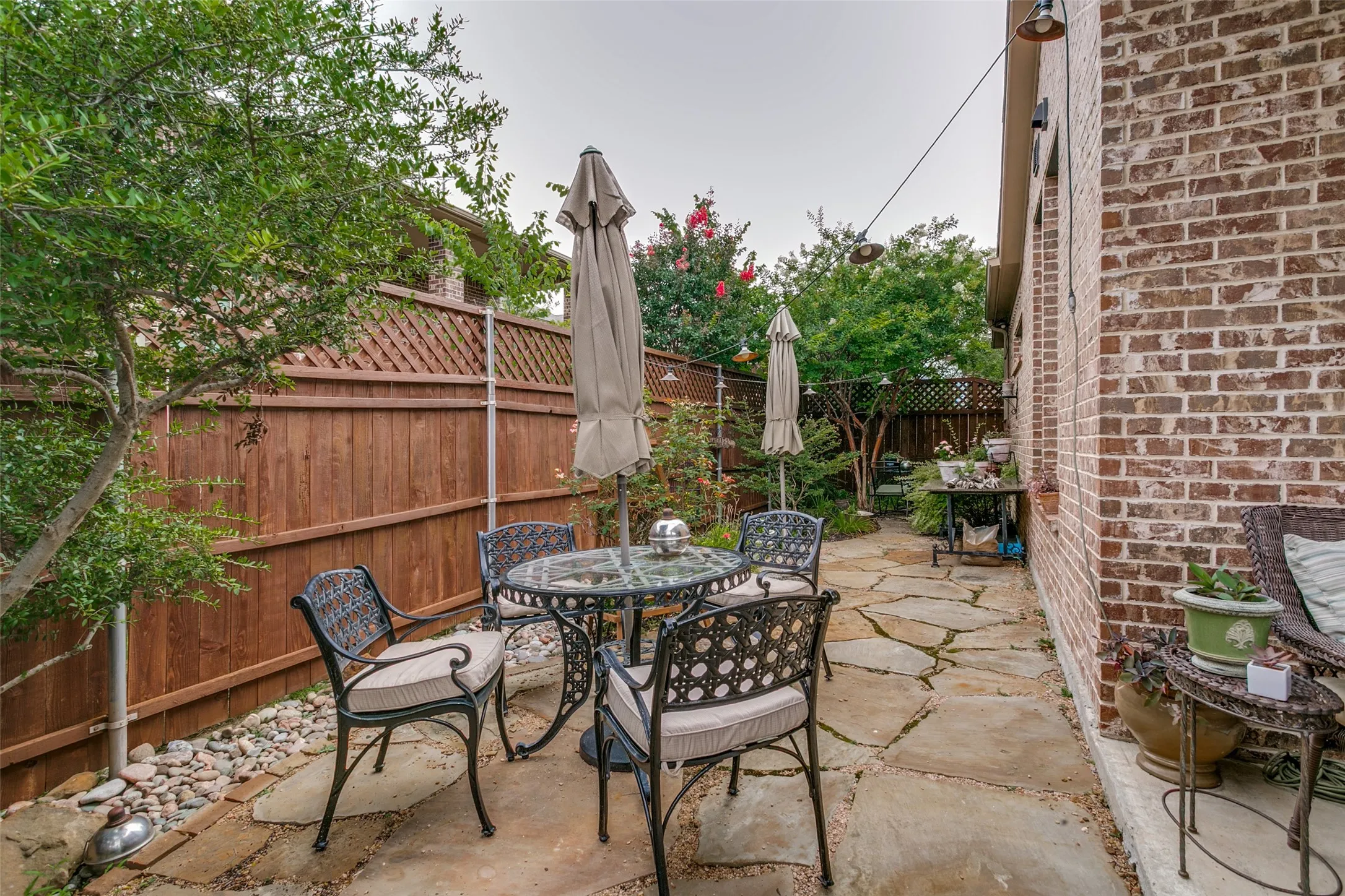 Flagstone patio area