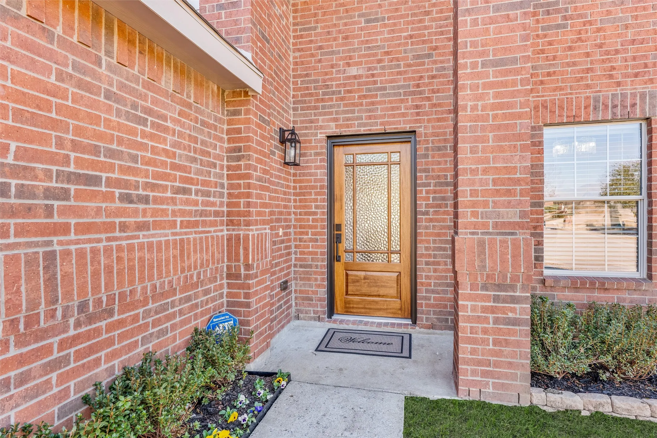 New front door and inviting entrance