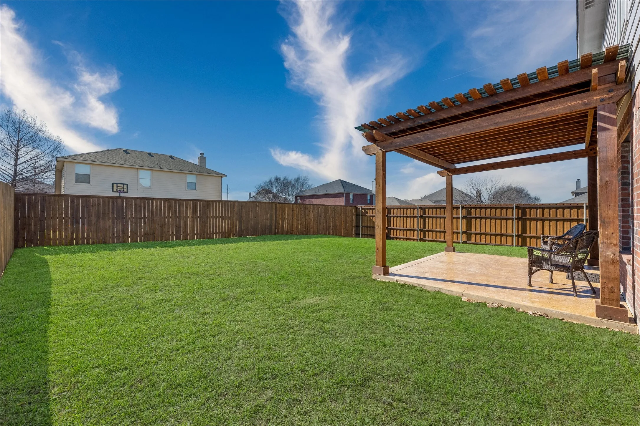Privacy Fence recently stained