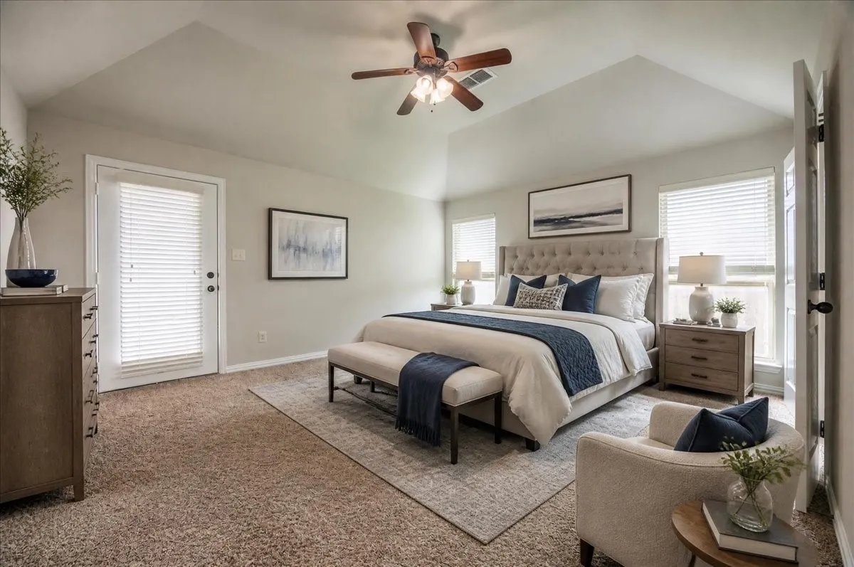 Virtually Staged Primary Bedroom