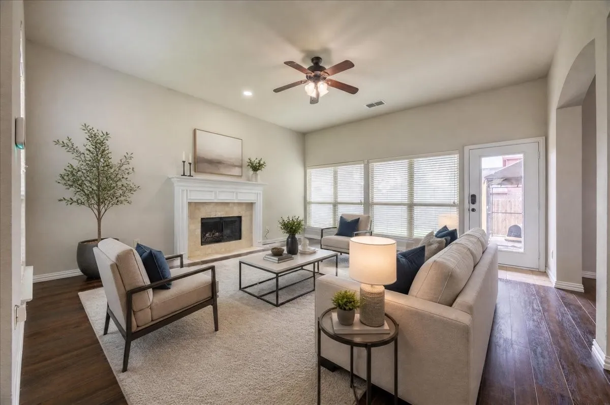 Virtually Staged Living Room