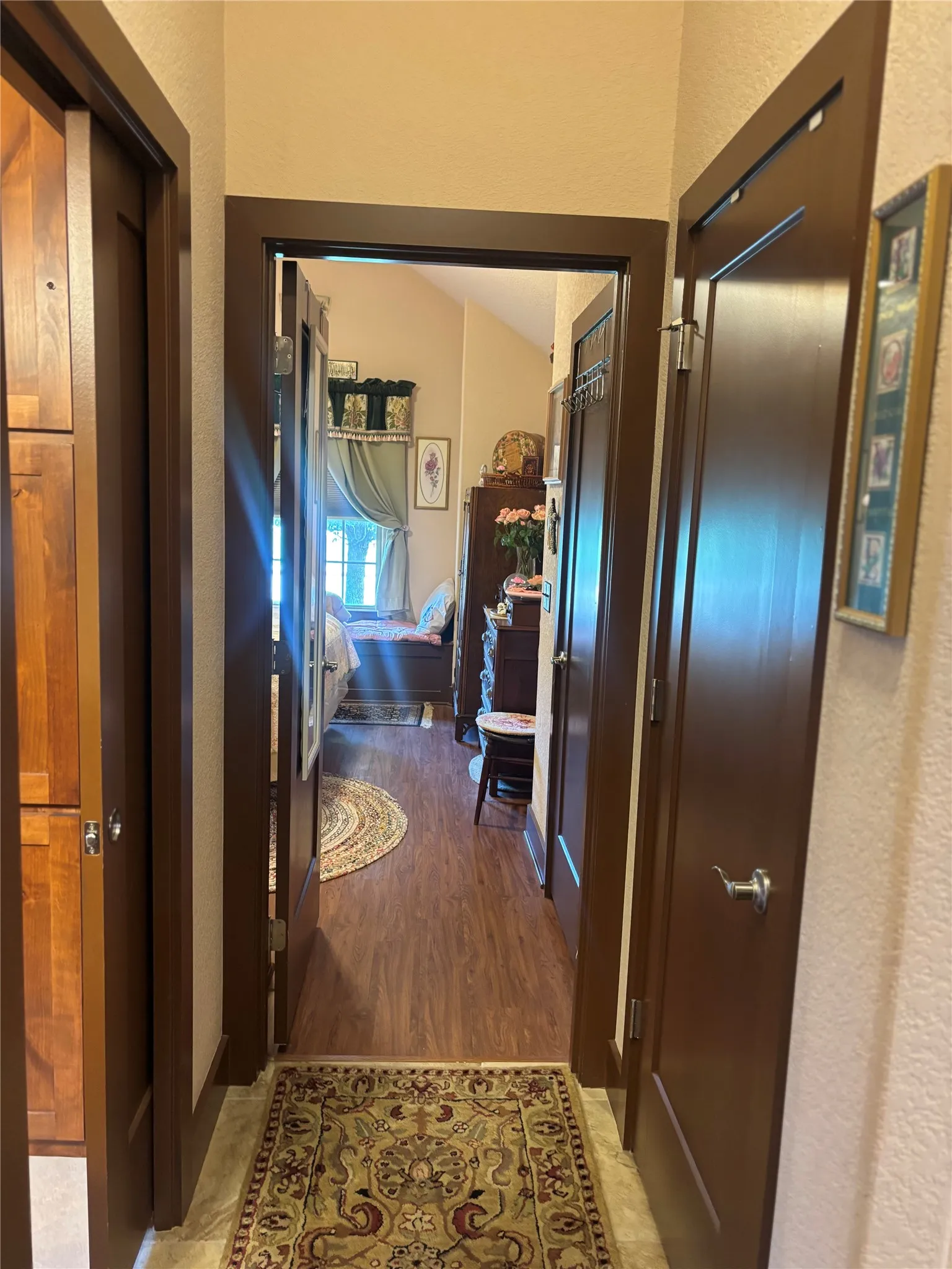 Hallway with closet
