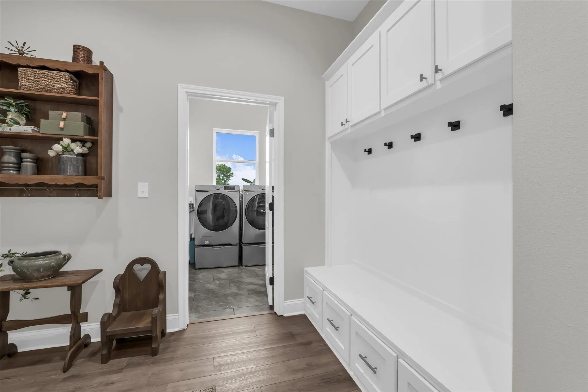 drop zone and separate laundry room
