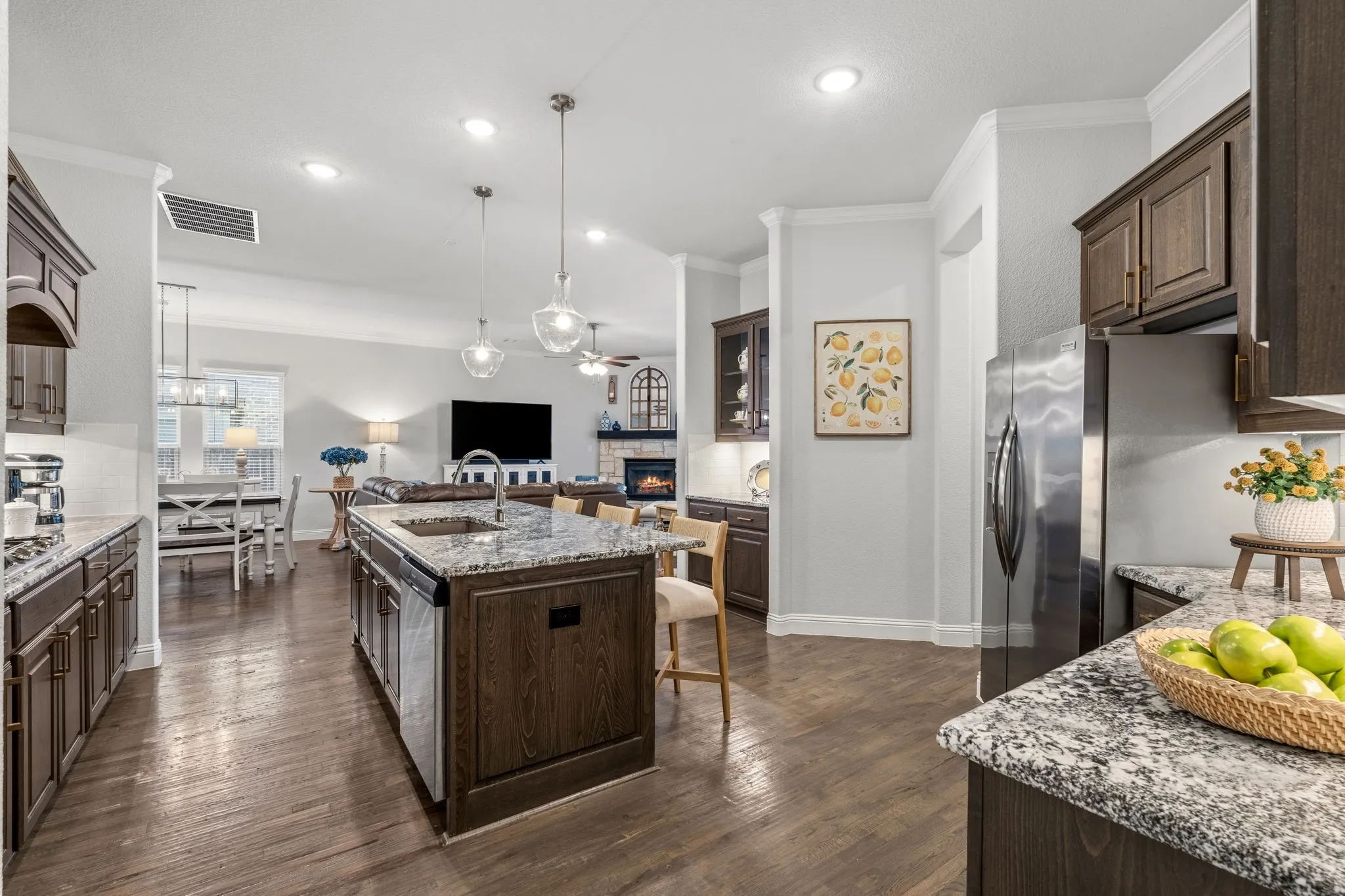 Upgraded kitchen with island