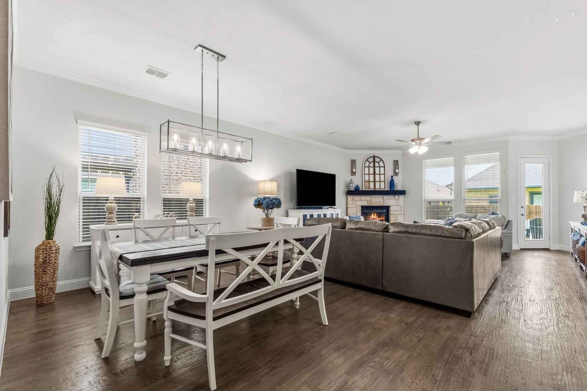 Dining room and living room