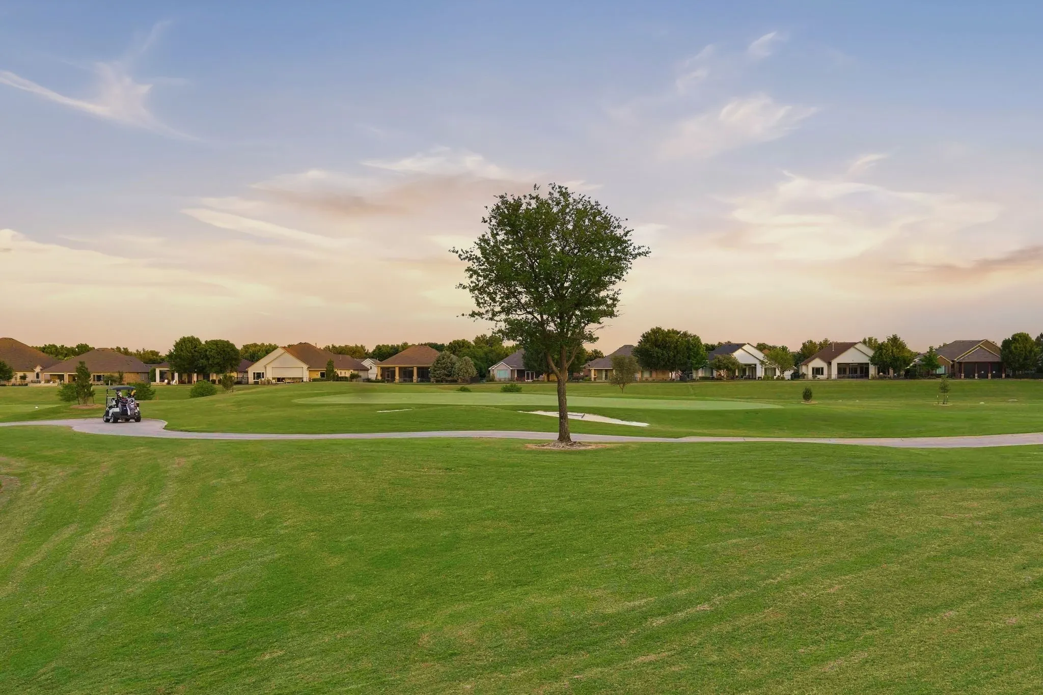 golf course green view