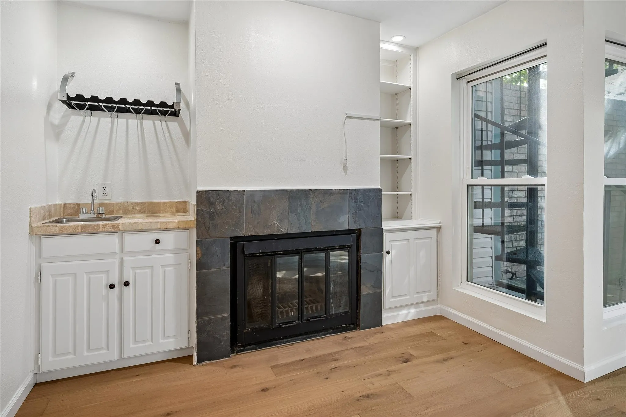 Fireplace in the living room