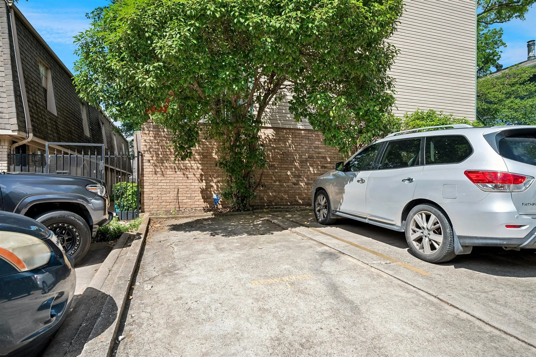 2nd parking spot designated in front of the property