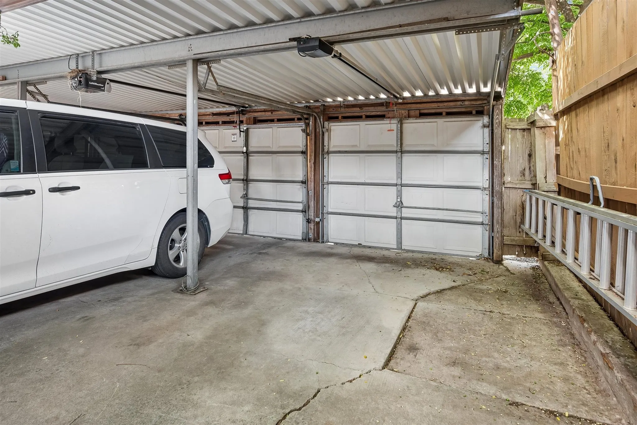 Inside look at the garage