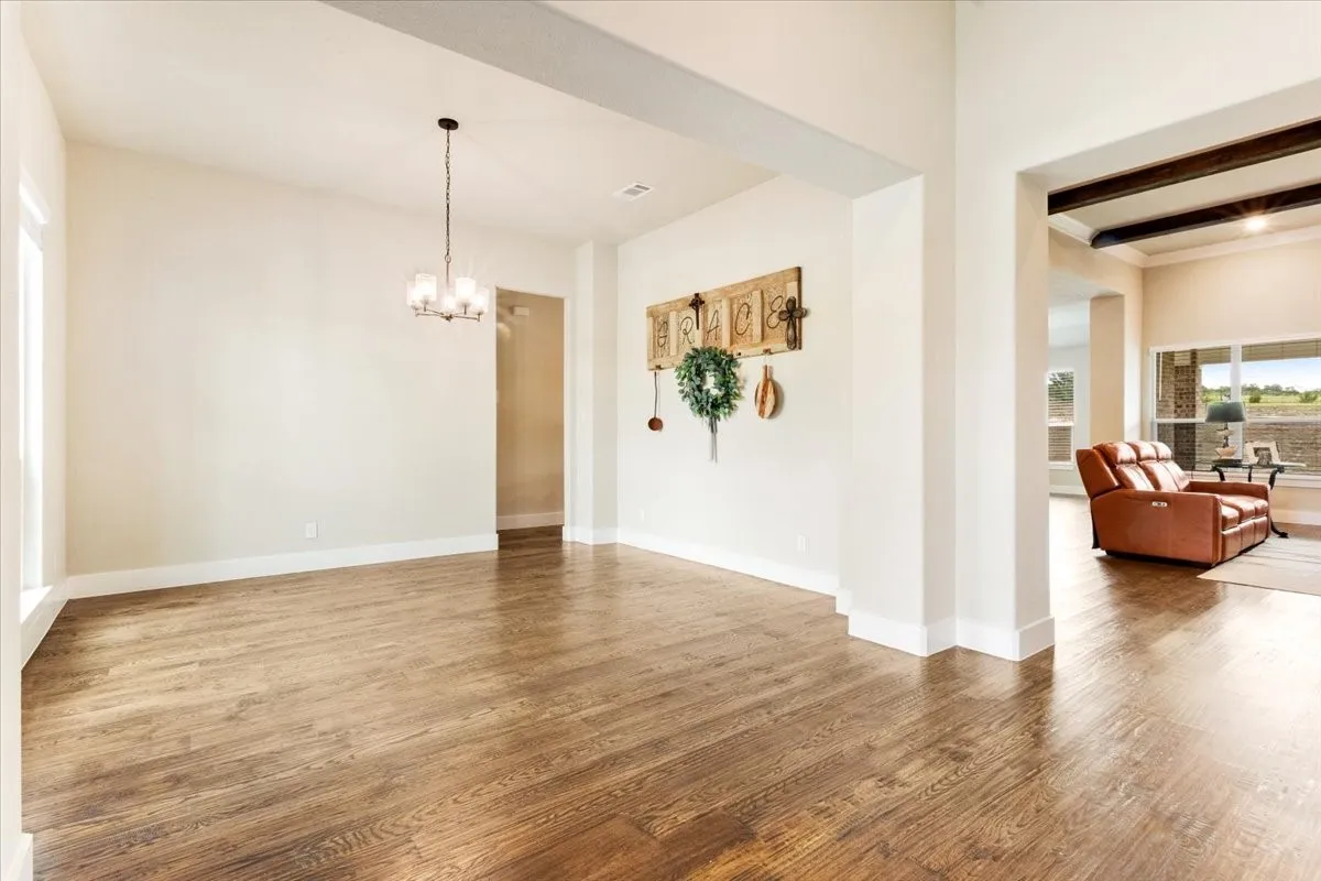The formal dining room could also be used as an office.
