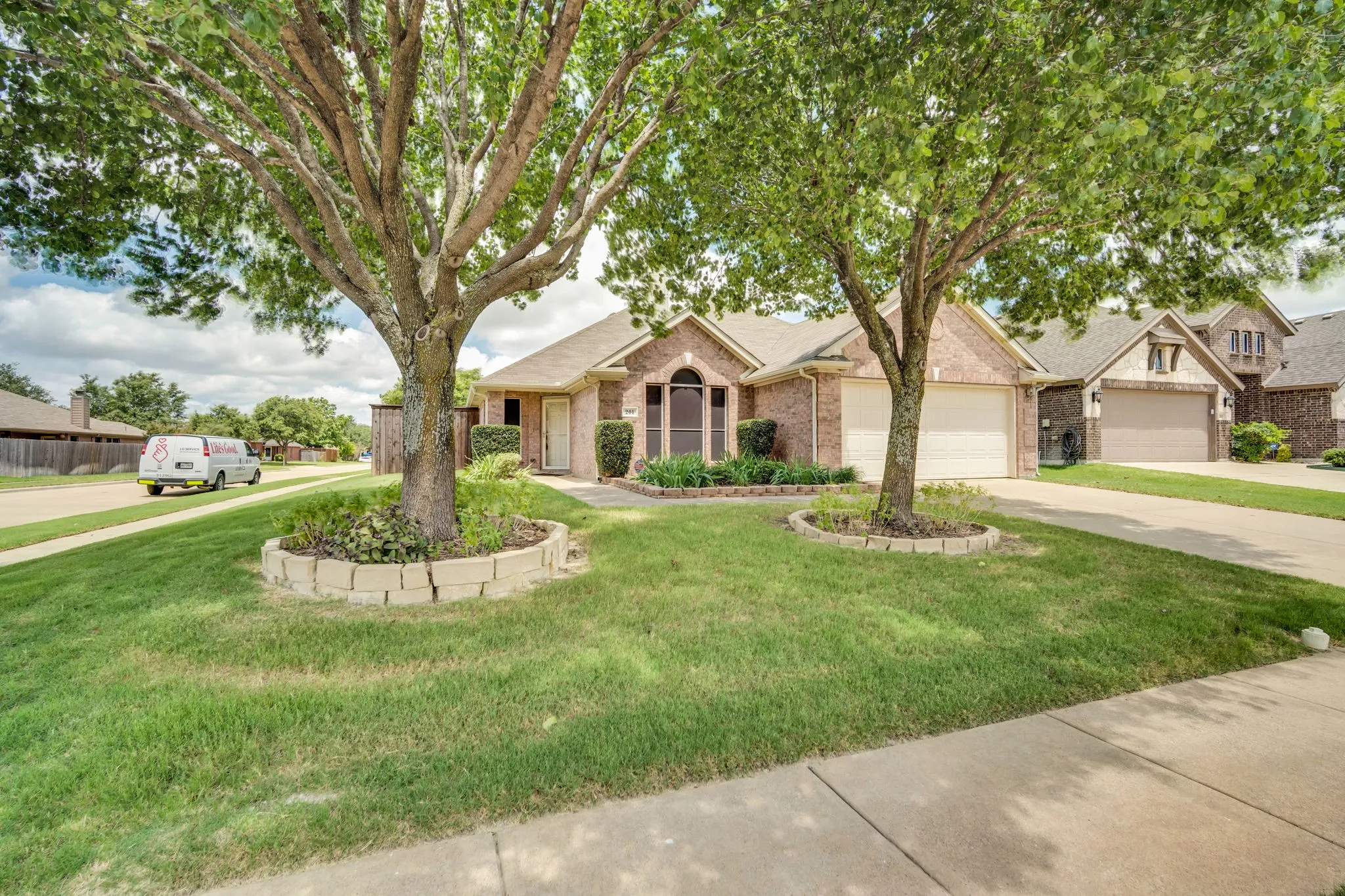 Mature Landscaping with beautiful flowers