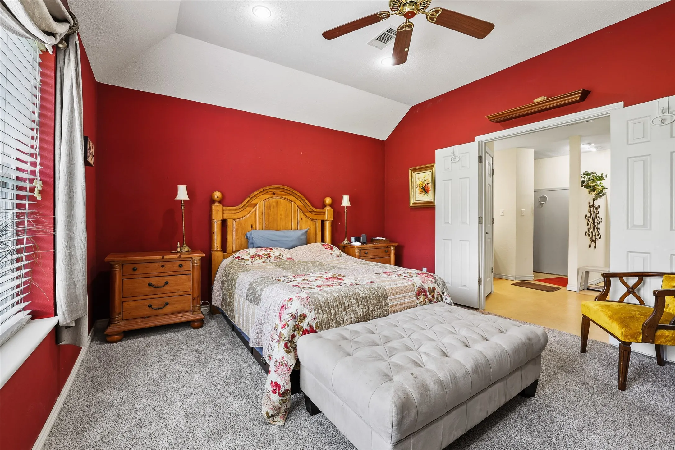Primary bedroom has a sitting area and large ensuite bath