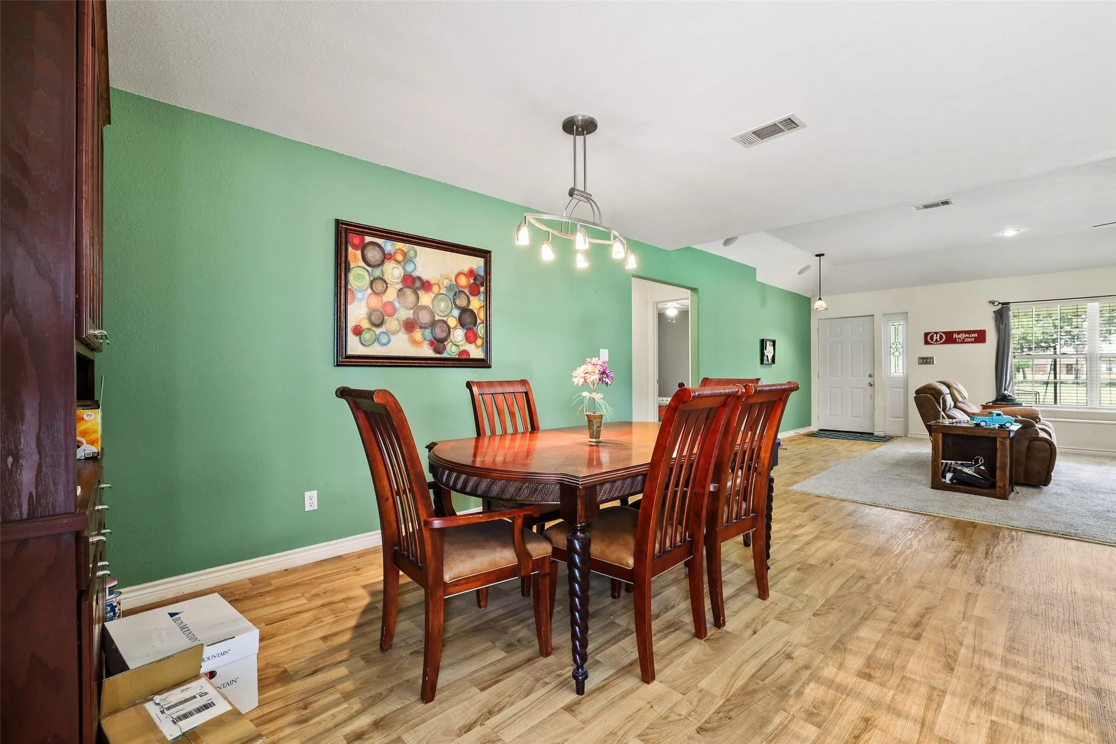 Open concept dining area