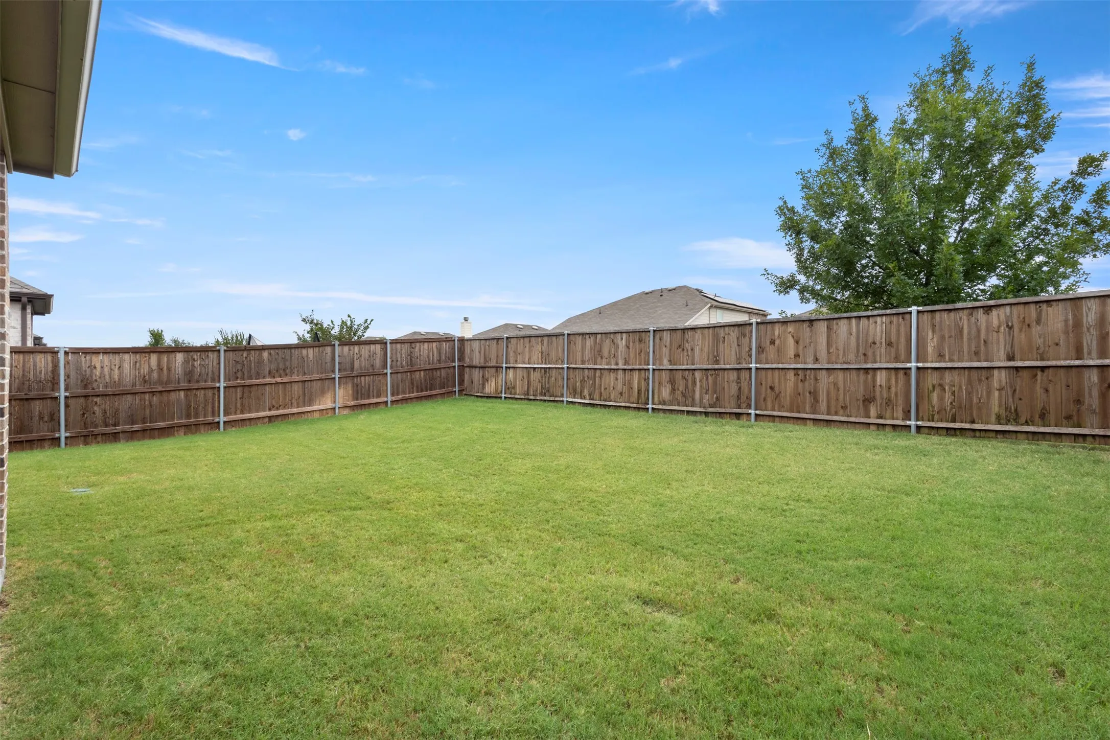Fenced yard