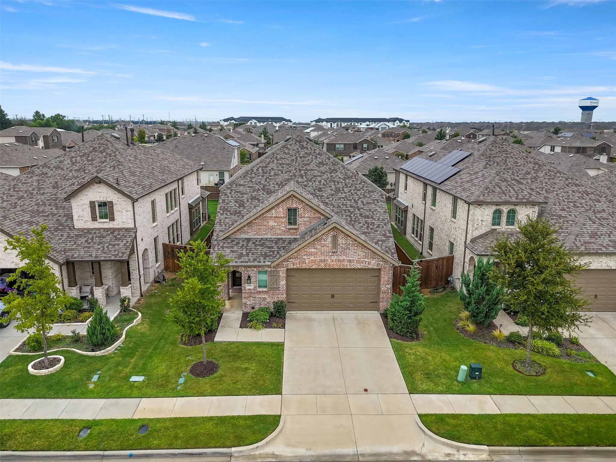 Aerial view of residential area