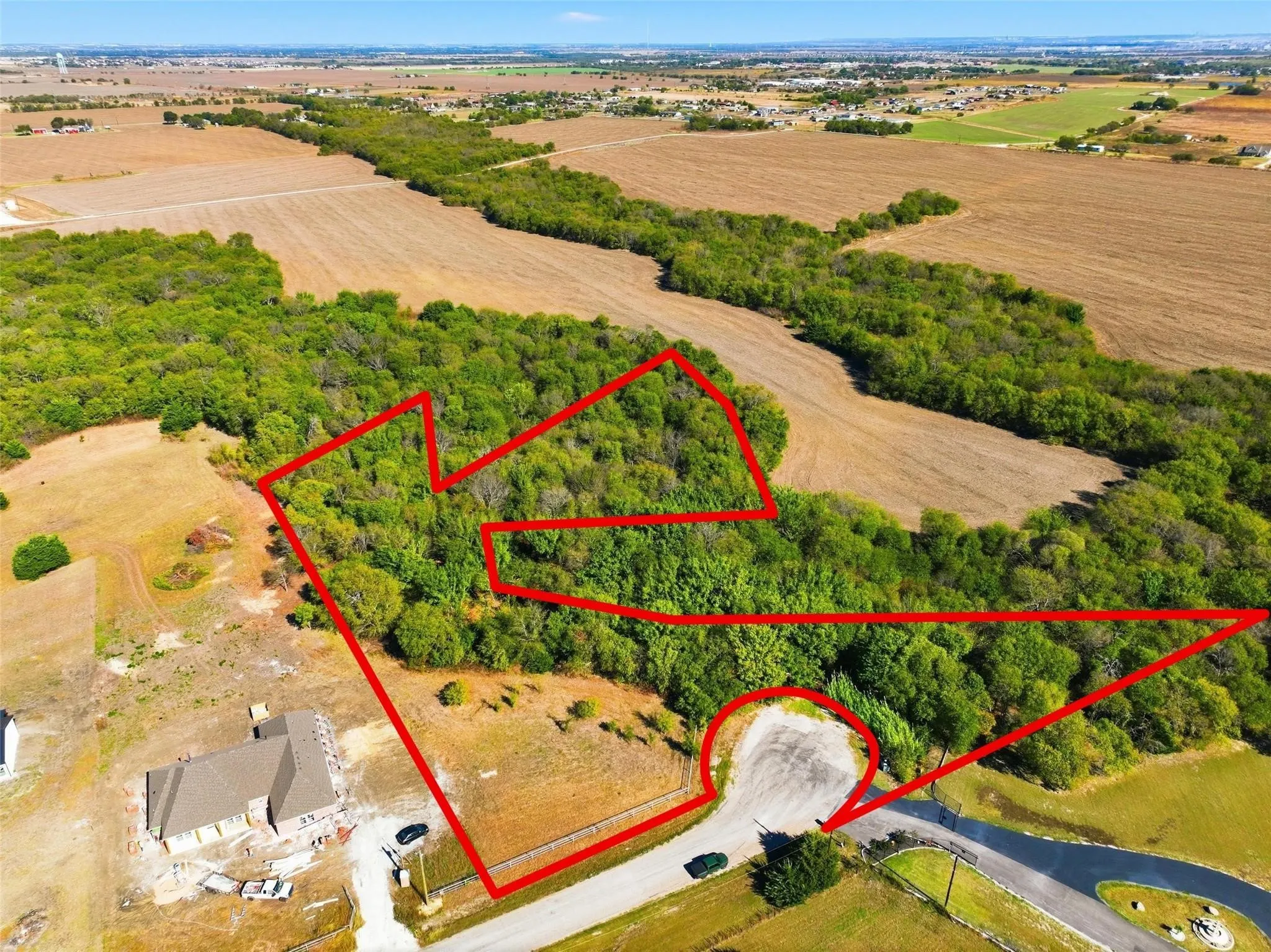 Expansive undeveloped acreage featuring significant tree coverage and open land
