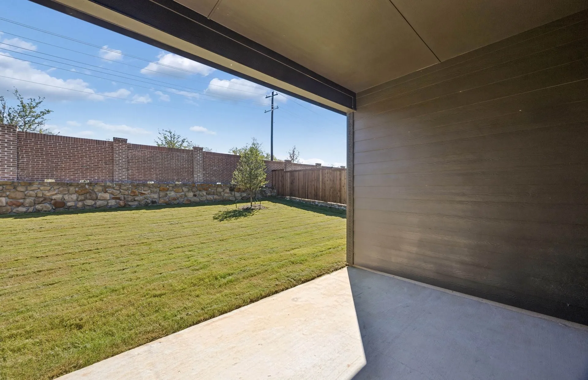 Built-in covered back patio