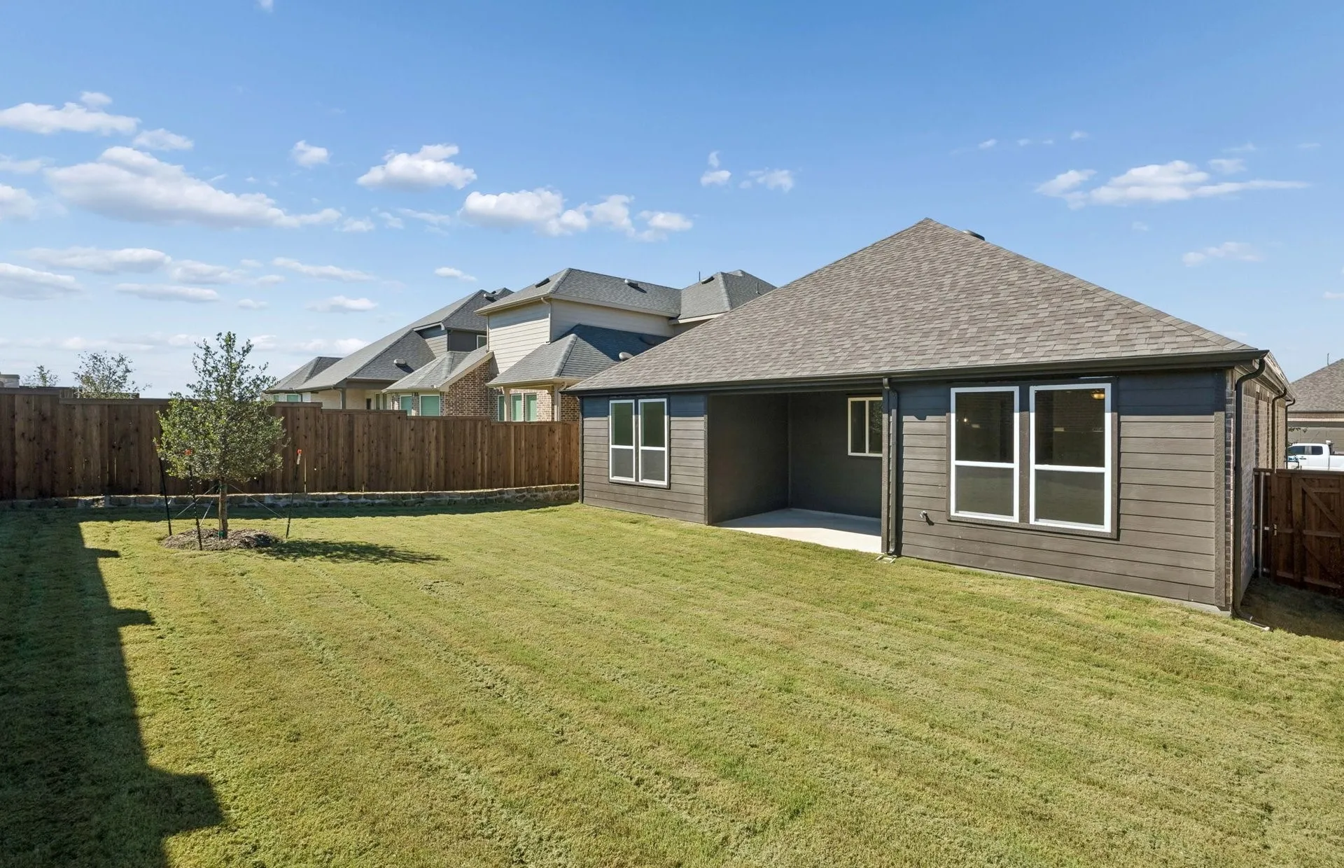 Oversized fenced-in backyard