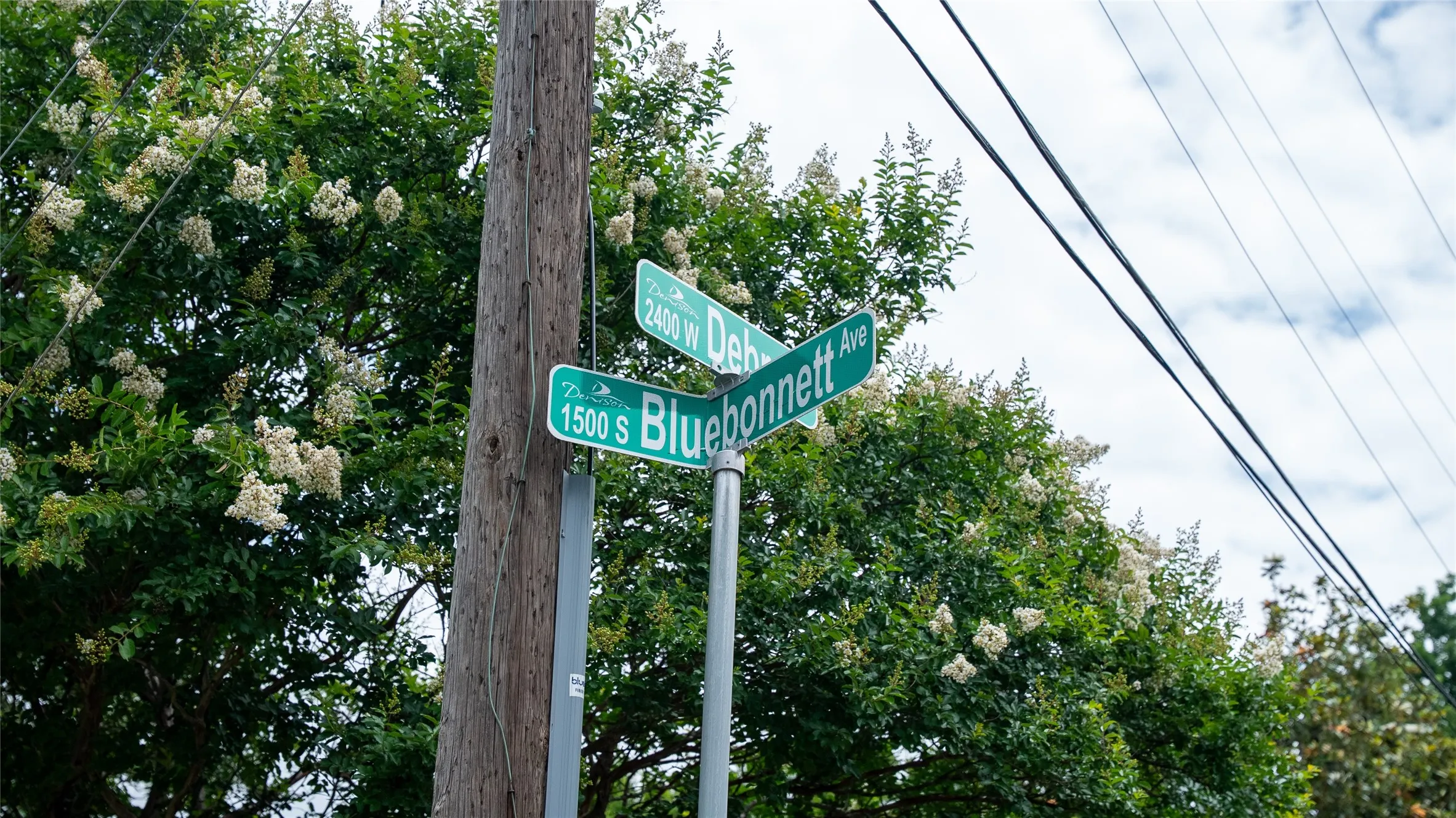 Electricity is Available at the Entrance on Bluebonnet Avenue.