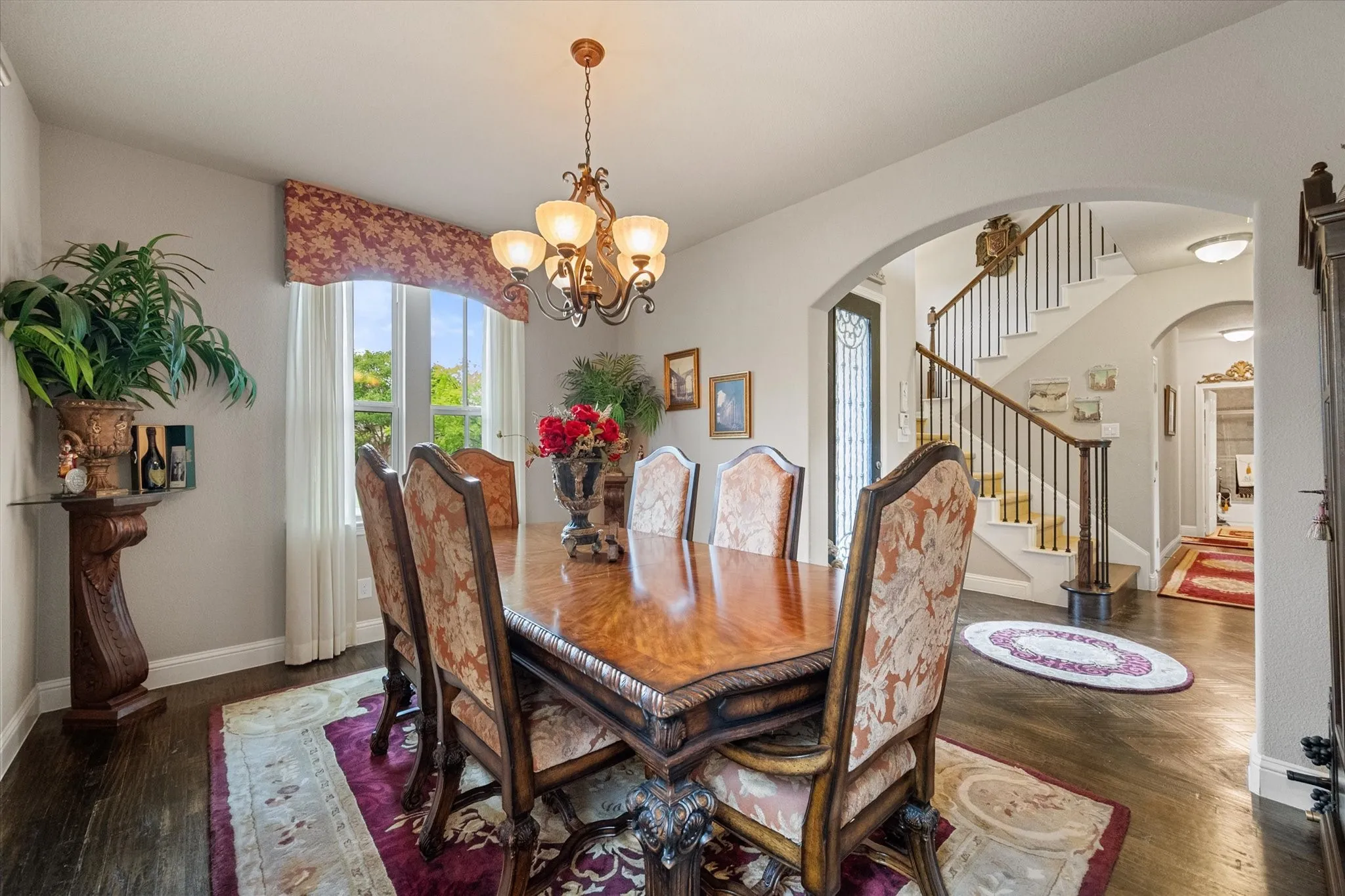 The formal dining room is a versatile area and can be used as an office, formal living or dining.