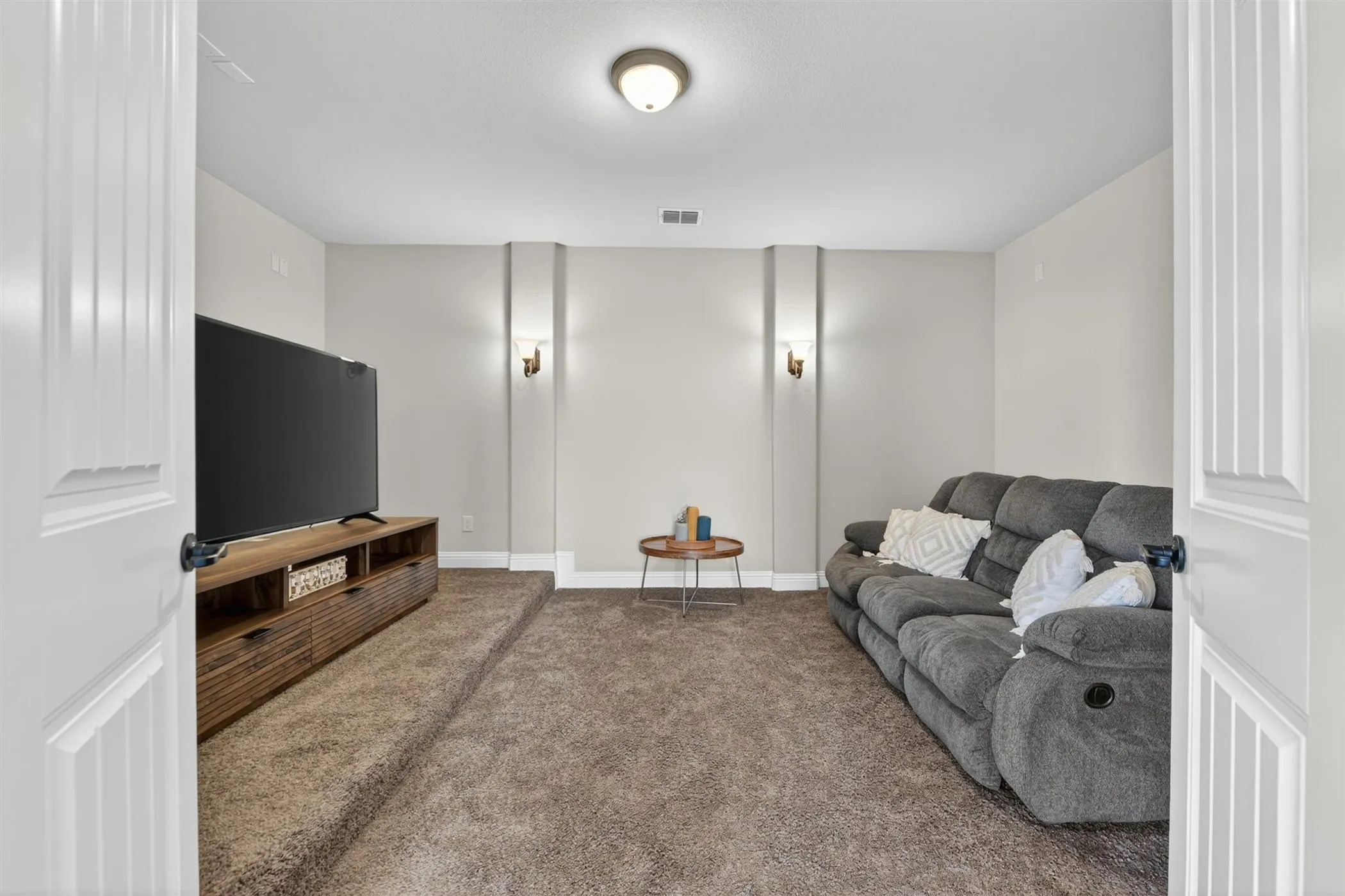 Spacious second floor media room